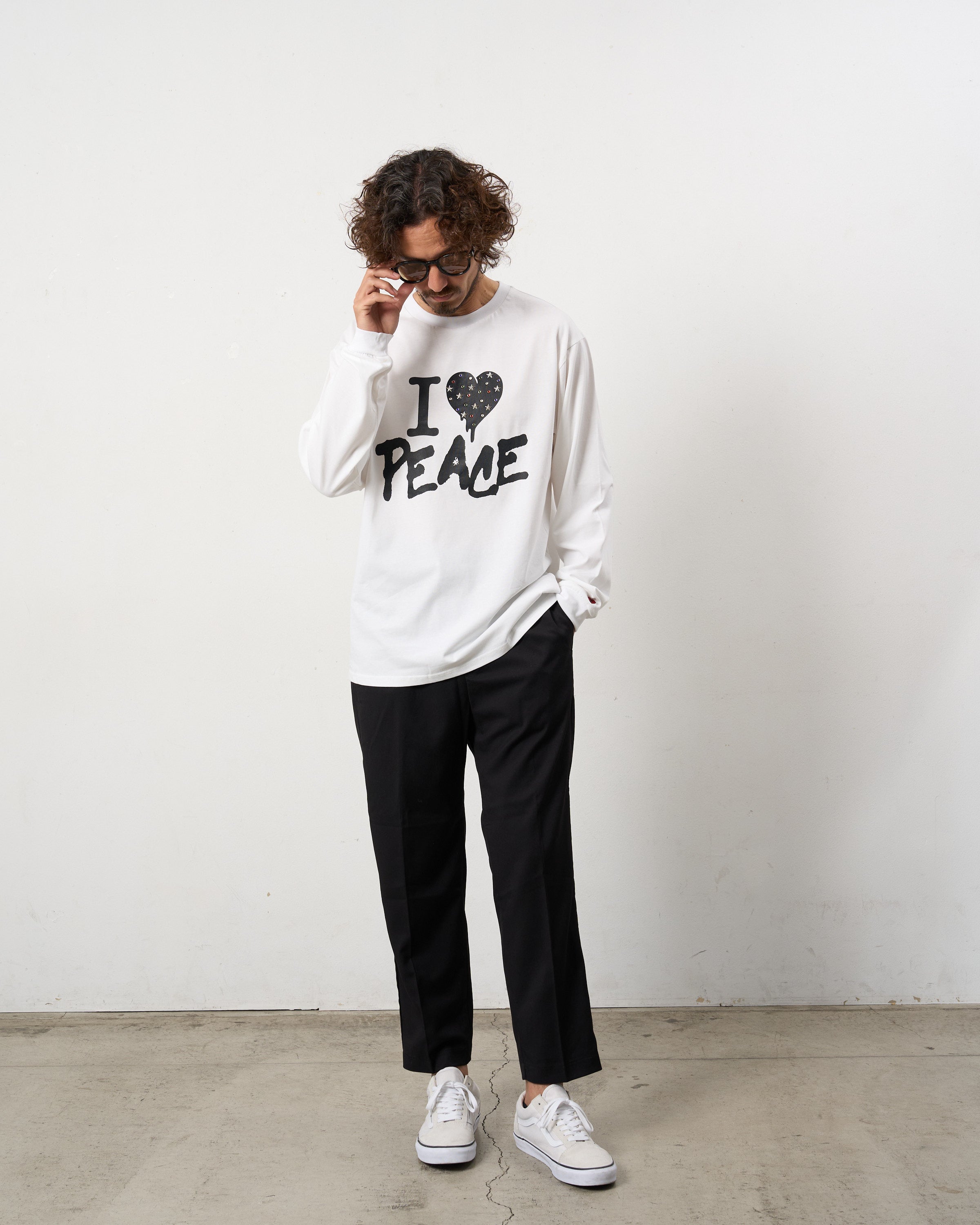 7ozコットン天竺 カラークリスタルメタルミックス LS Tシャツ(624-02896)