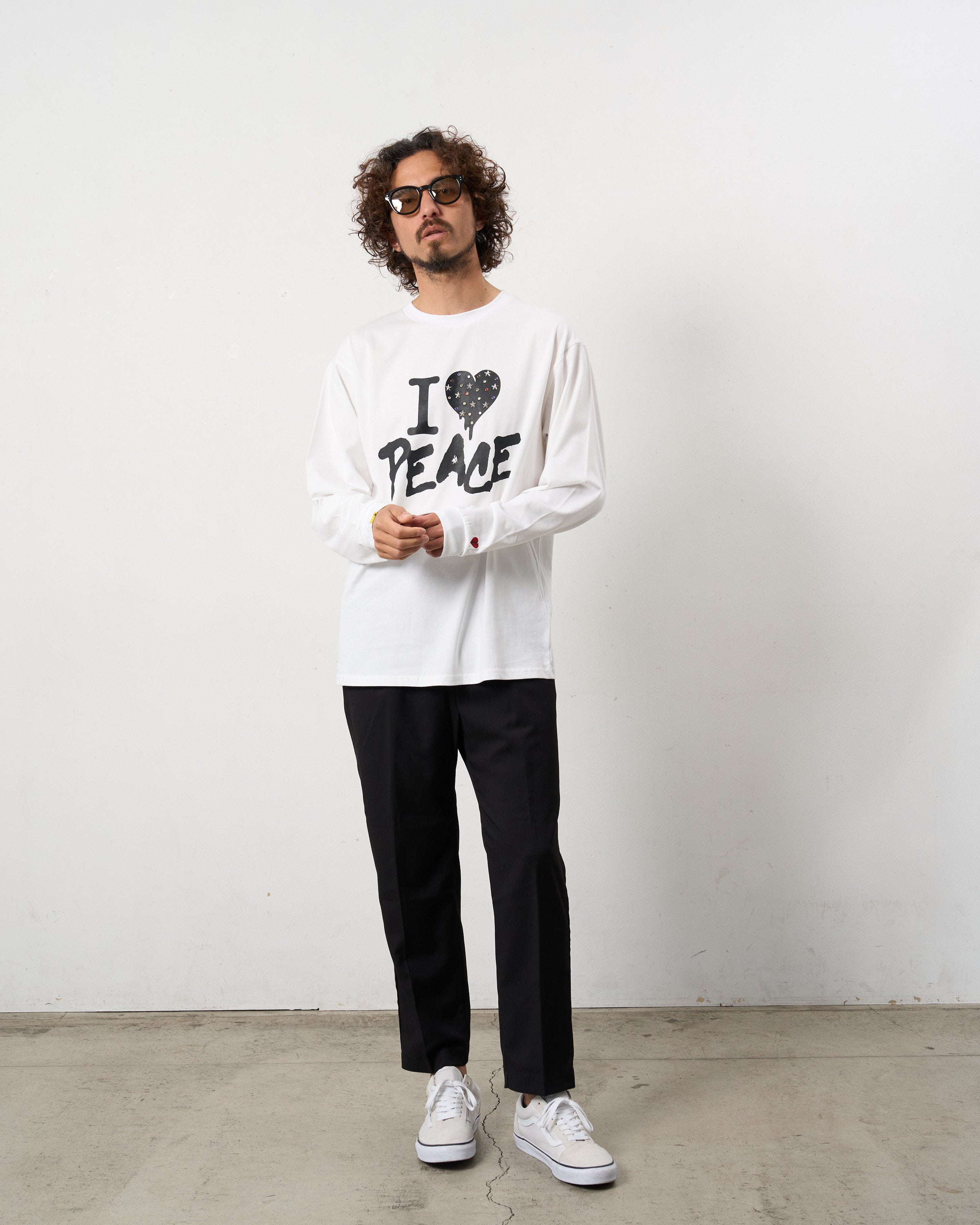 7ozコットン天竺 カラークリスタルメタルミックス LS Tシャツ(624-02896)
