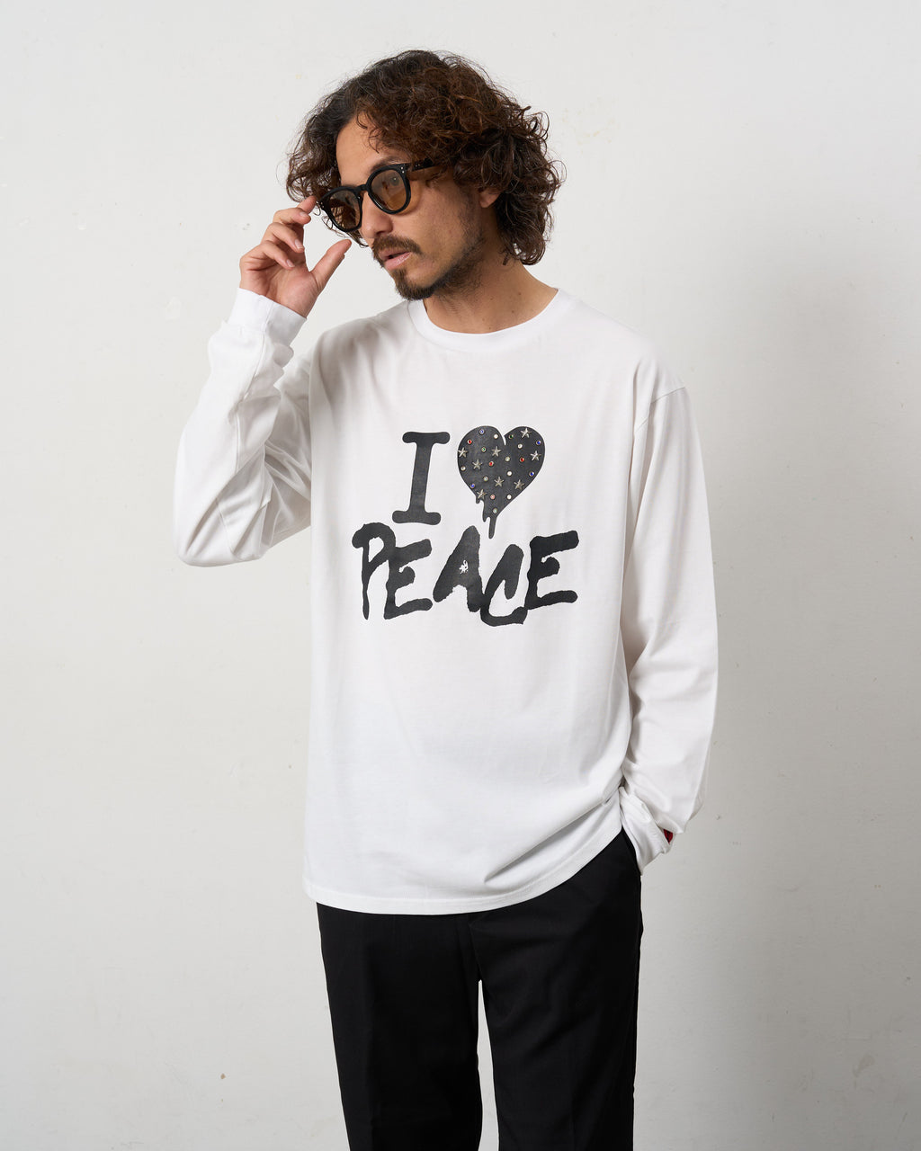 7ozコットン天竺 カラークリスタルメタルミックス LS Tシャツ(624-02896)
