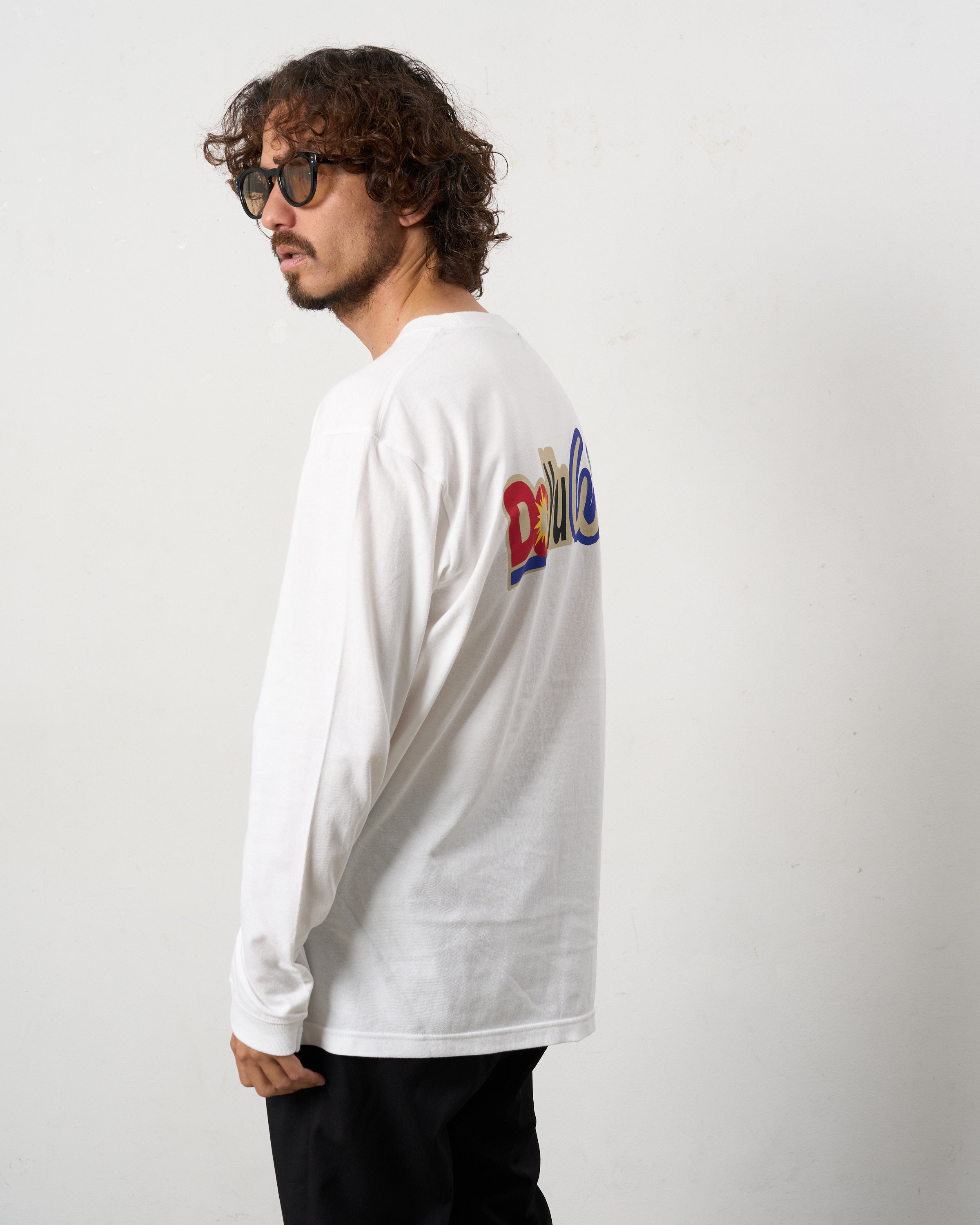 5.6ozコットン天竺 DO YOU WANT シークイン LS Tシャツ(624-02902)