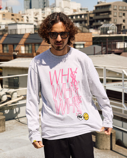 5.6ozコットン天竺 WHYSL/サガラパッチワーク LS Tシャツ(624-02906)