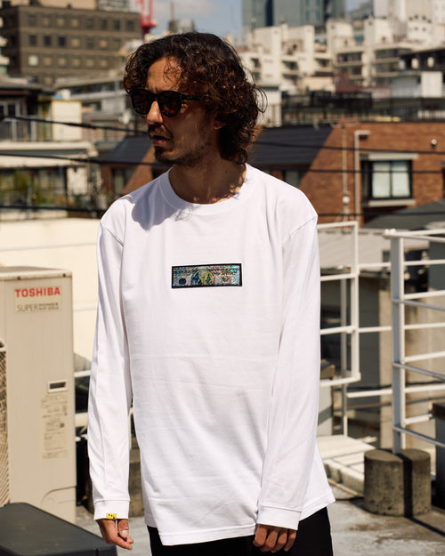 5.6ozコットン天竺 DO YOU WANT シークイン LS Tシャツ(624-02902)