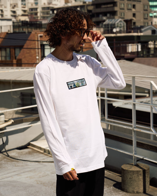 5.6ozコットン天竺 DO YOU WANT シークイン LS Tシャツ(624-02902)
