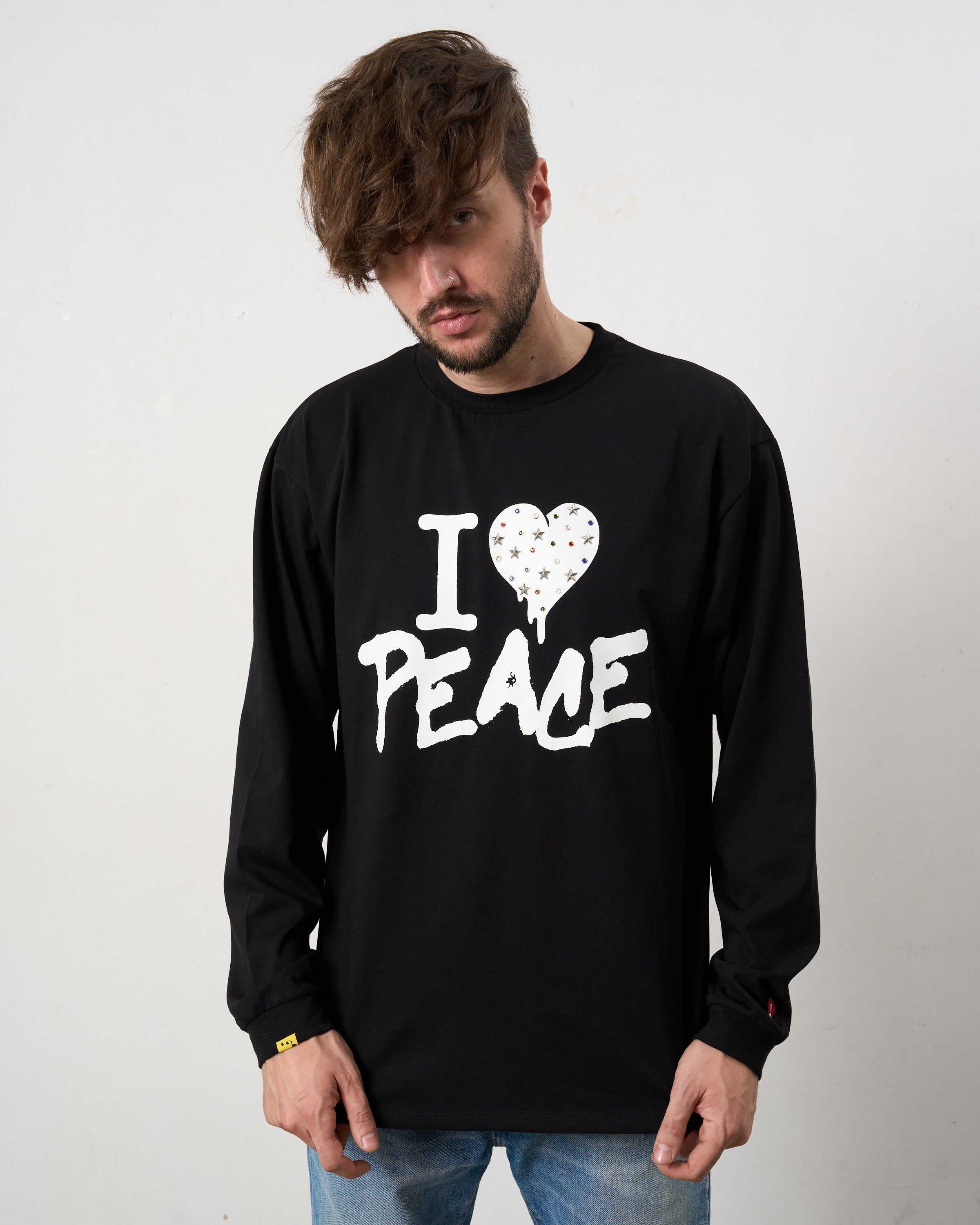 7ozコットン天竺 カラークリスタルメタルミックス LS Tシャツ(624-02896)