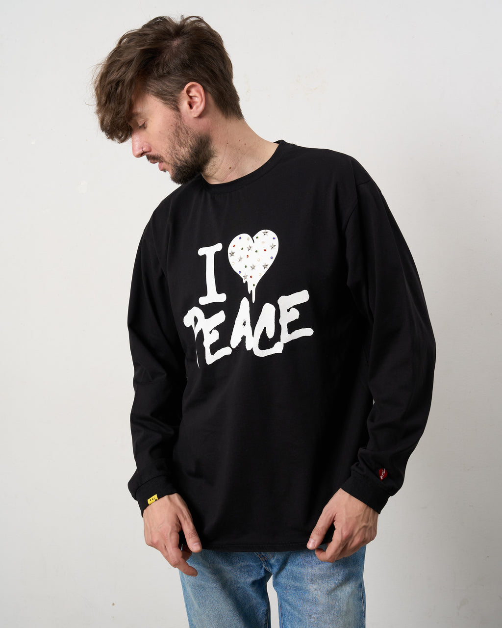 7ozコットン天竺 カラークリスタルメタルミックス LS Tシャツ(624-02896)