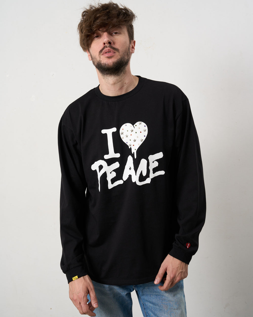 7ozコットン天竺 カラークリスタルメタルミックス LS Tシャツ(624-02896)