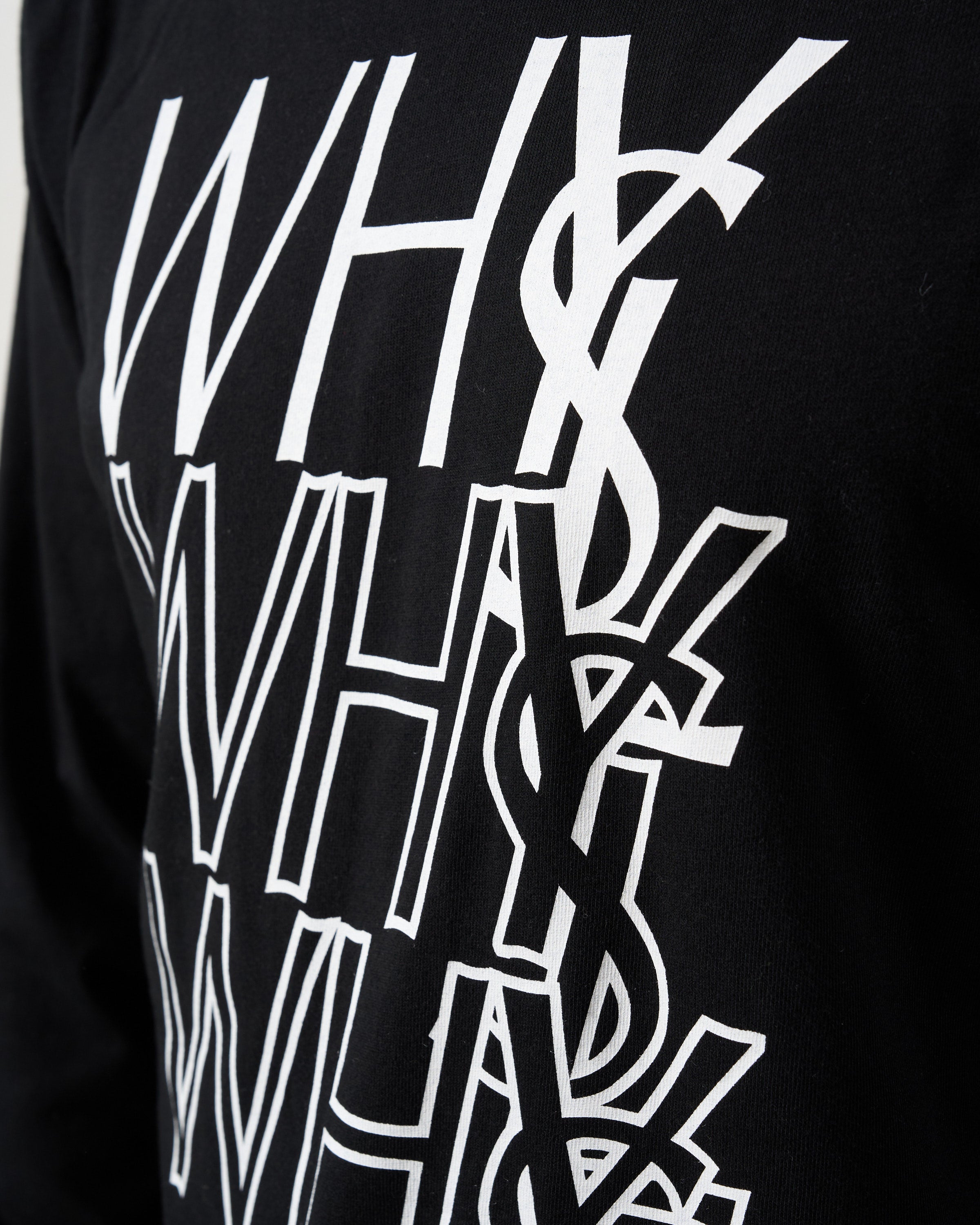 5.6ozコットン天竺 WHYSL/サガラパッチワーク LS Tシャツ(624-02906)