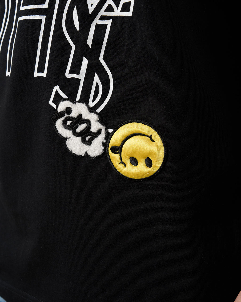 5.6ozコットン天竺 WHYSL/サガラパッチワーク LS Tシャツ(624-02906)