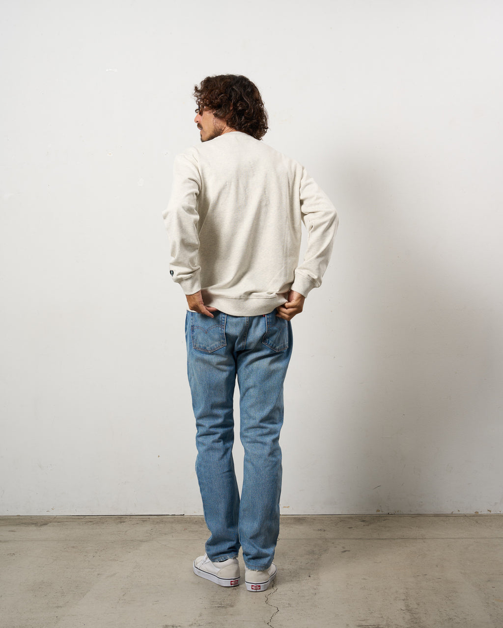 ヘビーウエイト裏毛パイル パールロゴ スエットシャツ