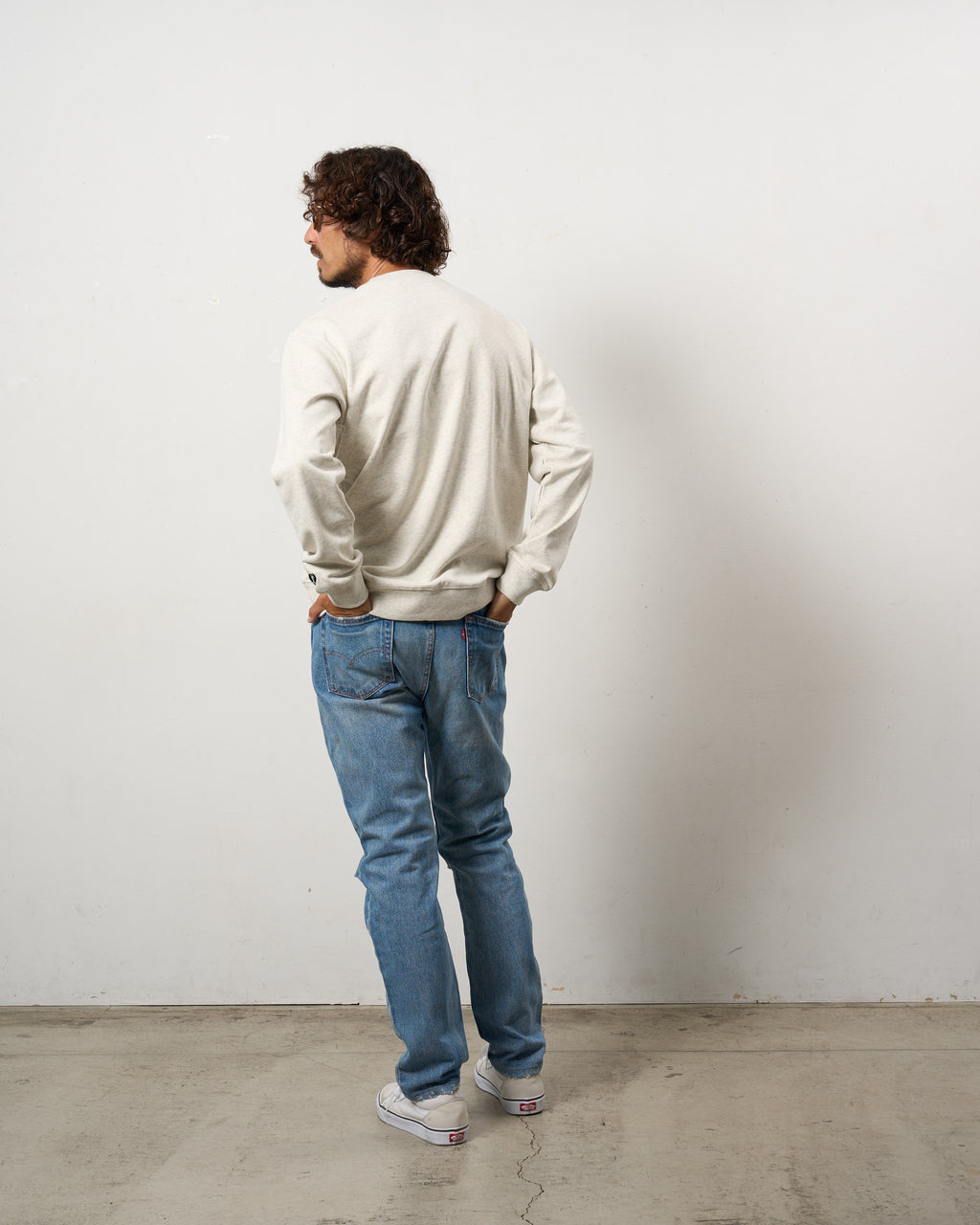 ヘビーウエイト裏毛パイル パールロゴ スエットシャツ