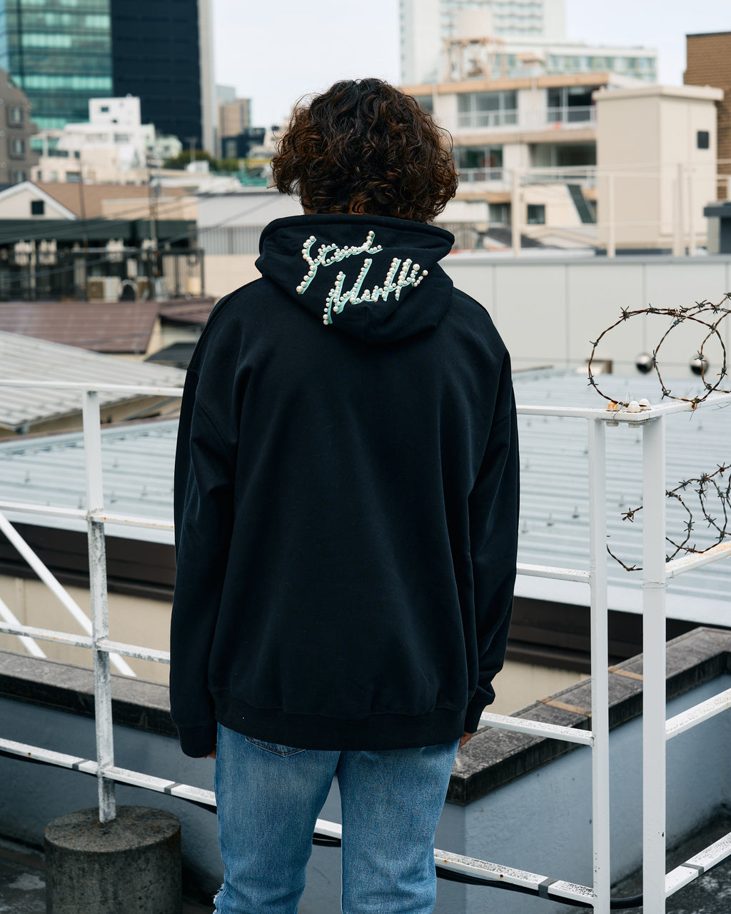 ヘビーウエイト裏毛 パールロゴ プルパーカー