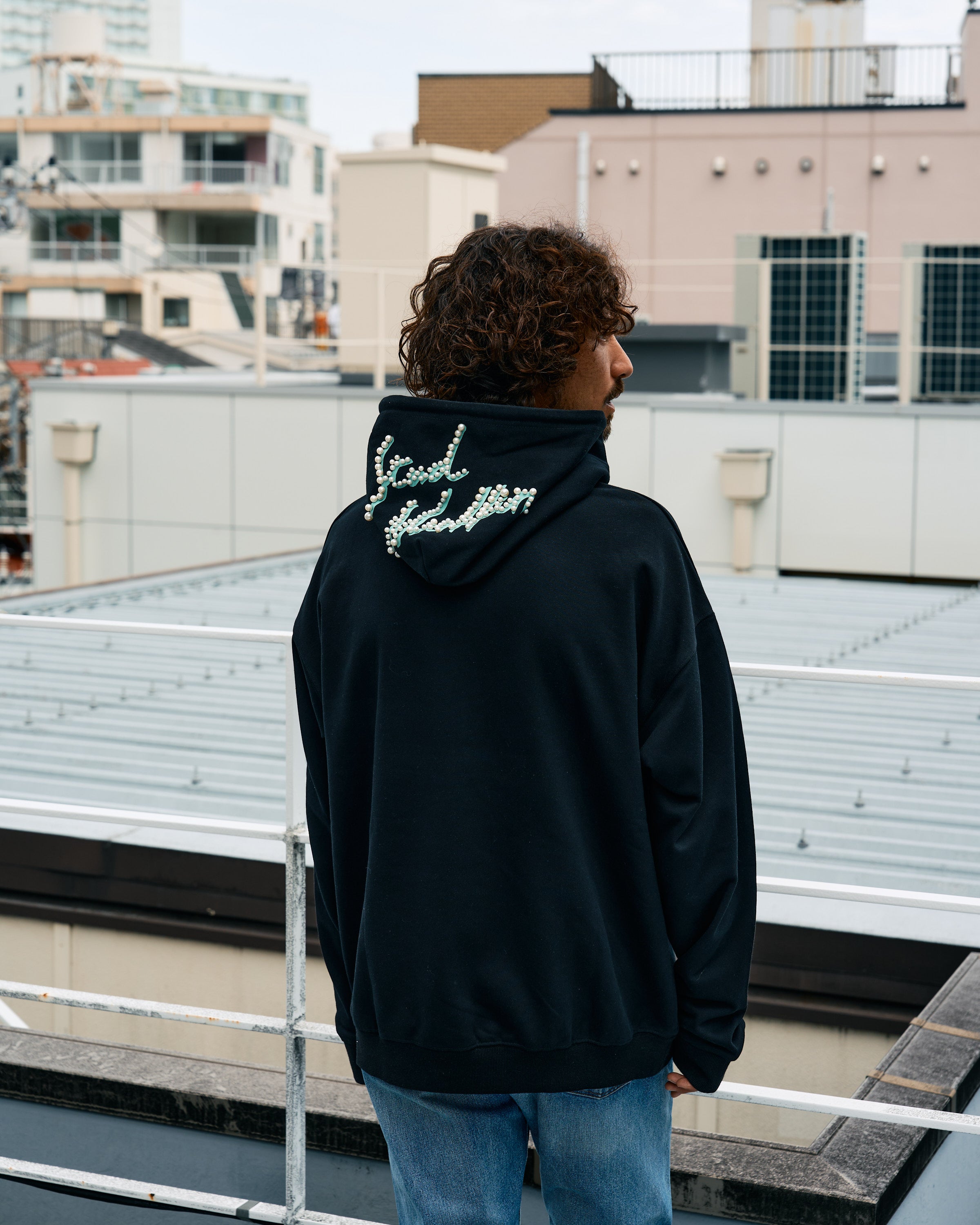 ヘビーウエイト裏毛 パールロゴ プルパーカー