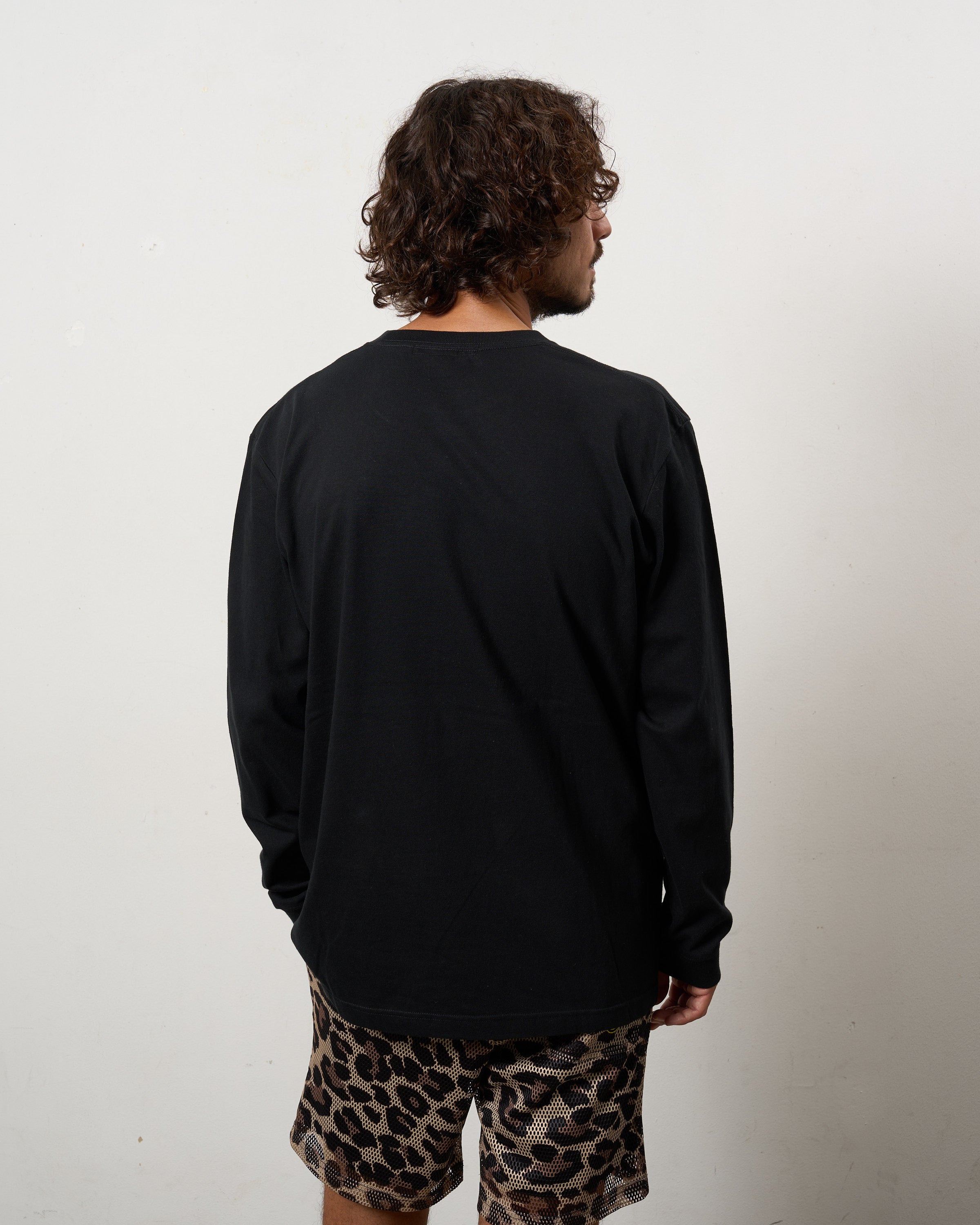 5.6ozコットン天竺 カートベアシークイン LSシャツ