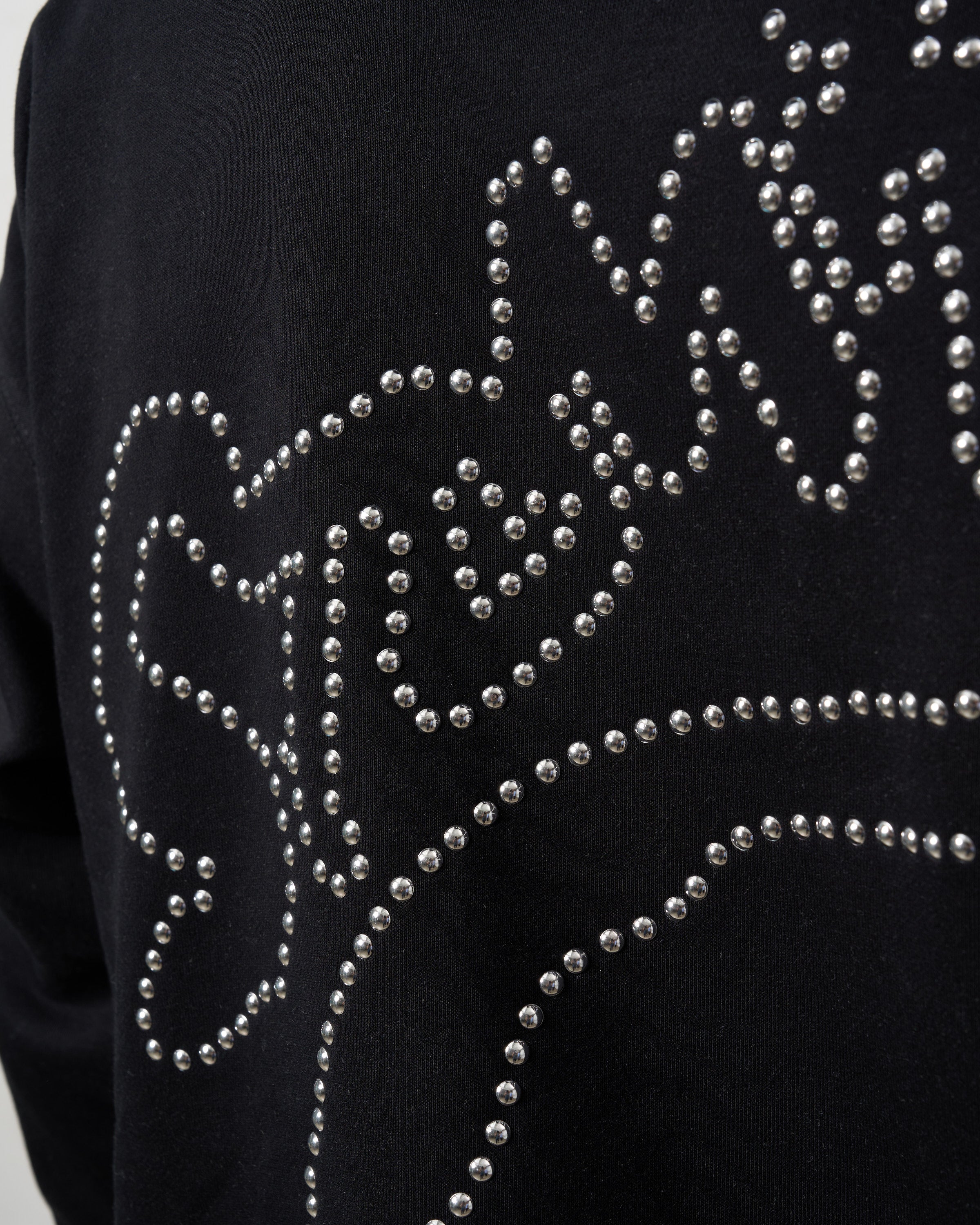 ヘビーウエイト裏毛パイル メタルスタッズウェービーロゴ プルパーカー