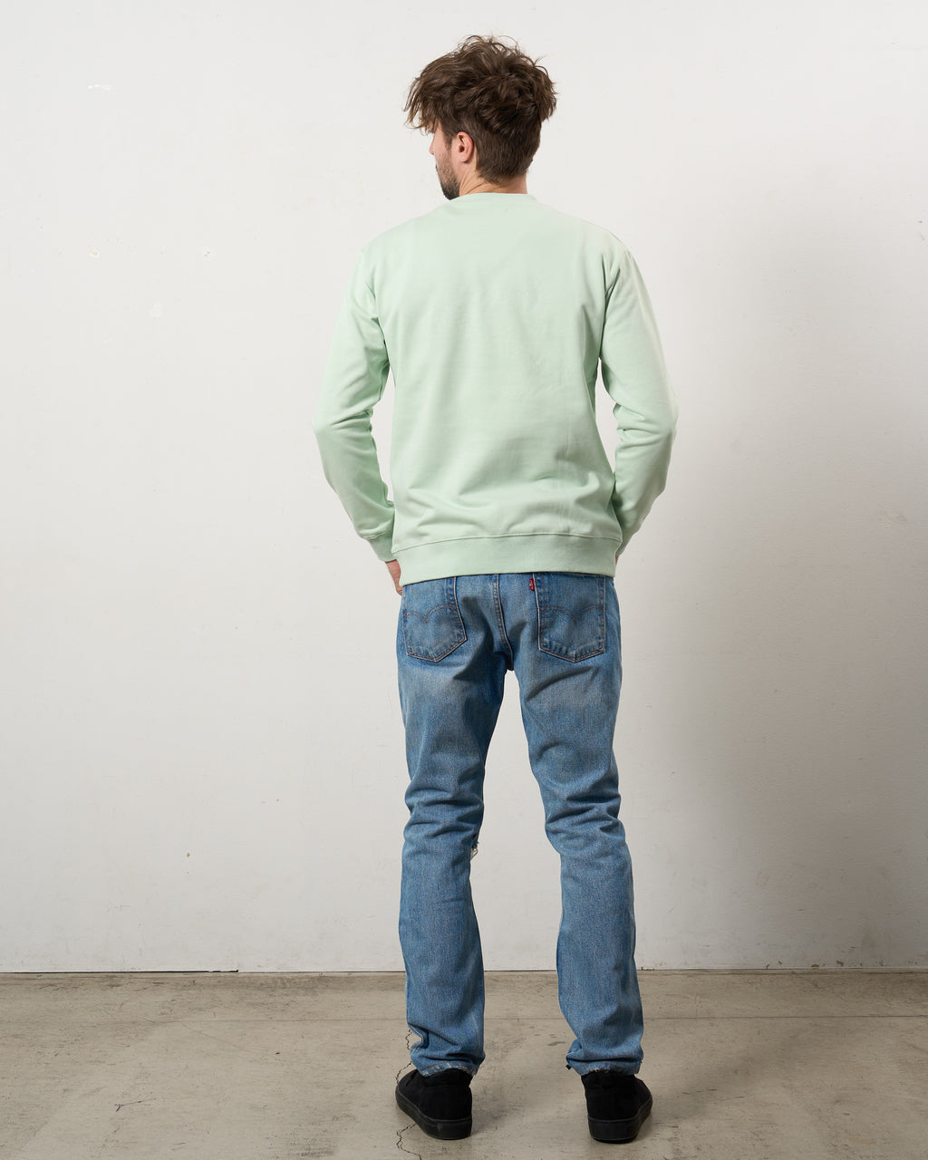 ヘビーウエイト裏毛パイル パールロゴ スエットシャツ