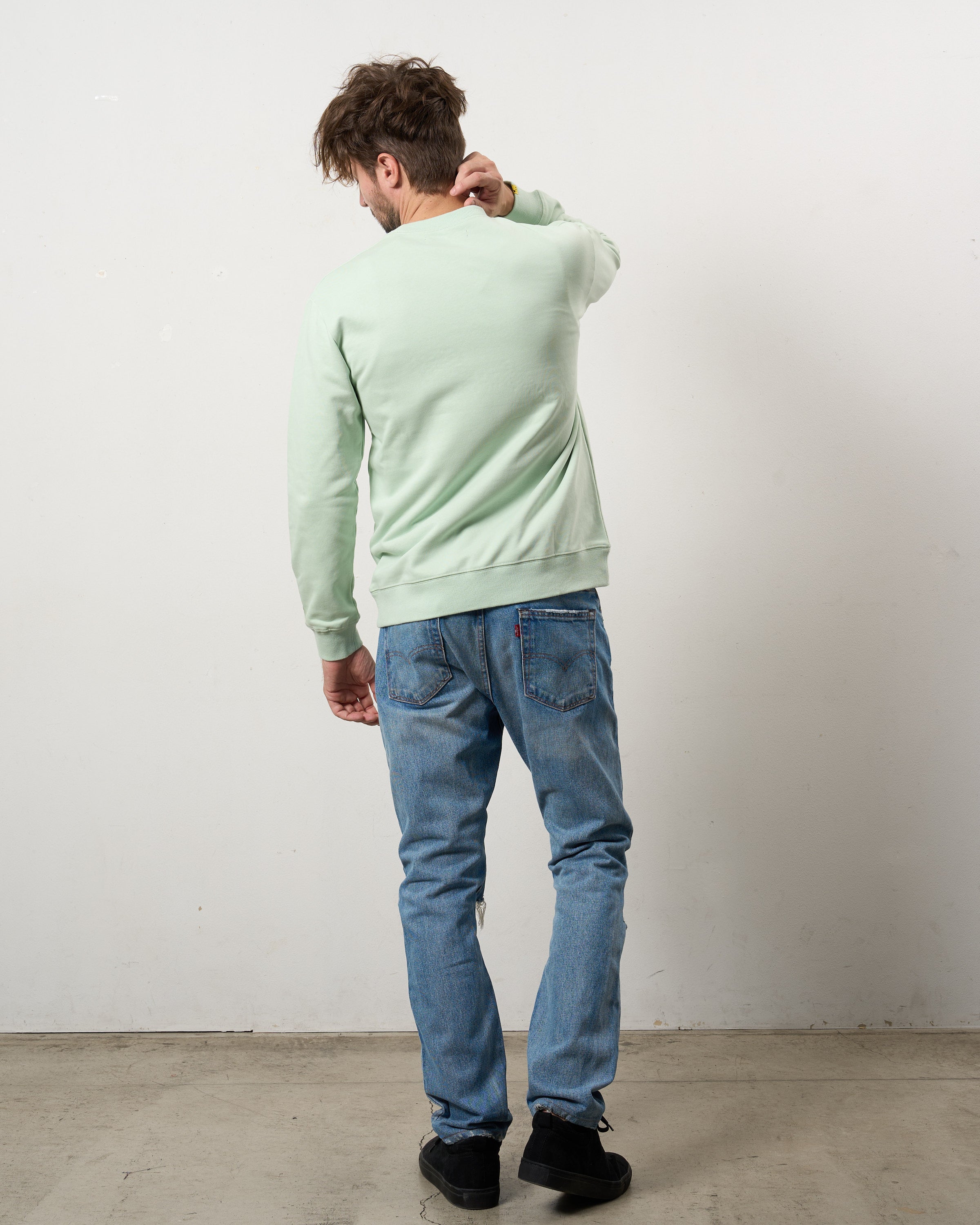 ヘビーウエイト裏毛パイル パールロゴ スエットシャツ