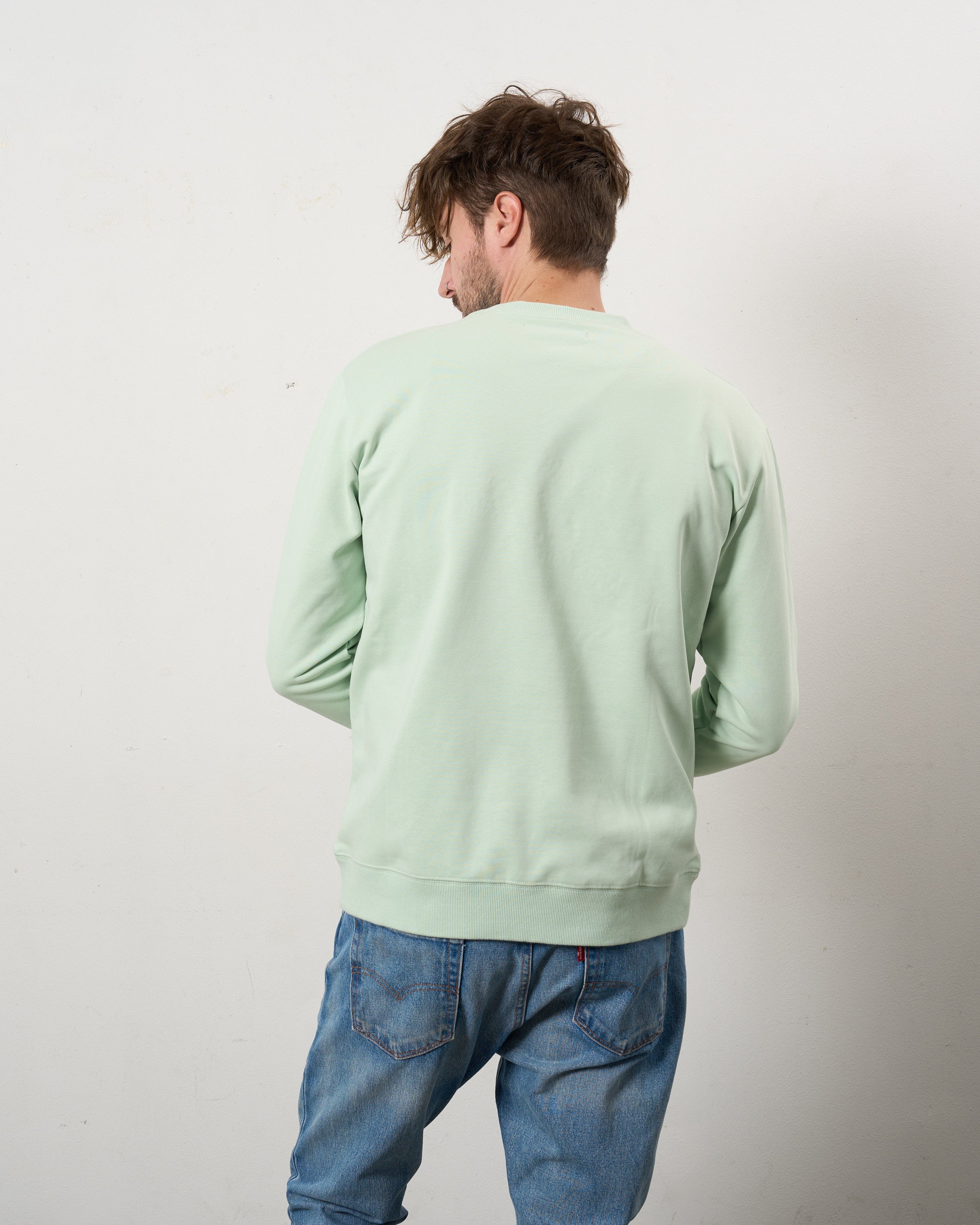 ヘビーウエイト裏毛パイル パールロゴ スエットシャツ