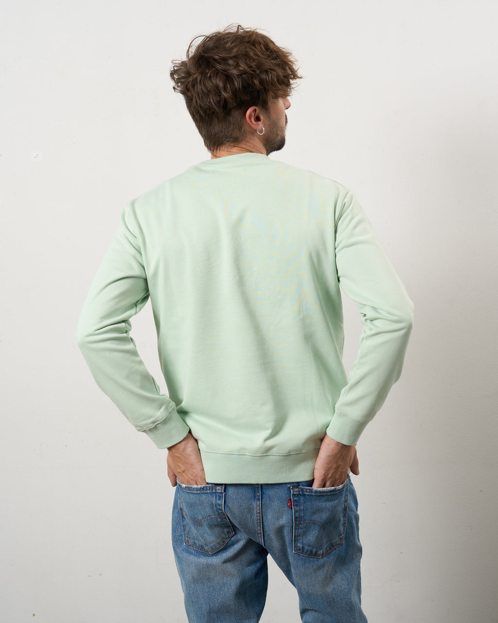 ヘビーウエイト裏毛パイル パールロゴ スエットシャツ