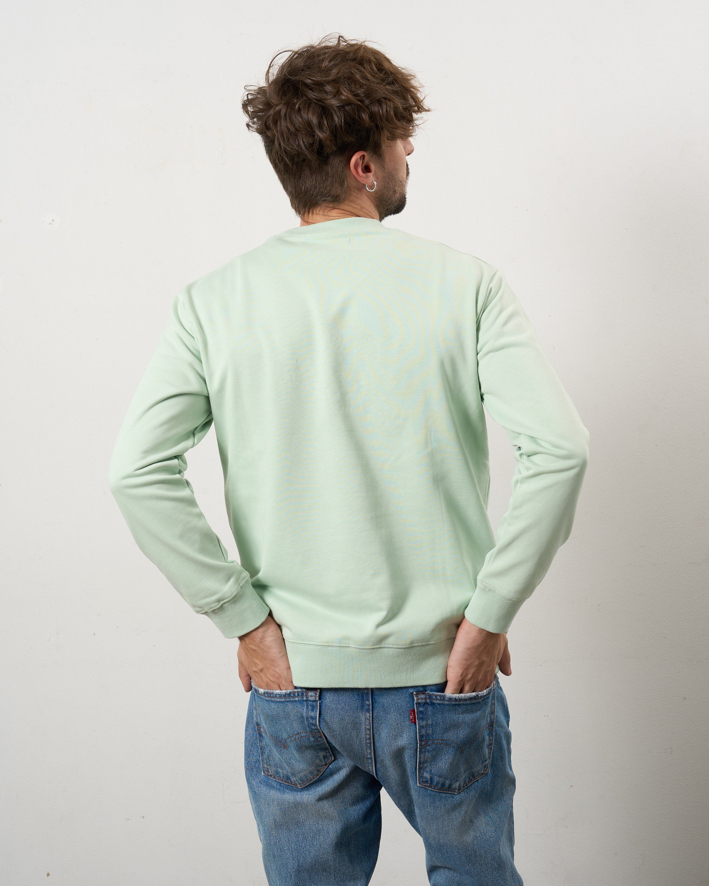 ヘビーウエイト裏毛パイル パールロゴ スエットシャツ