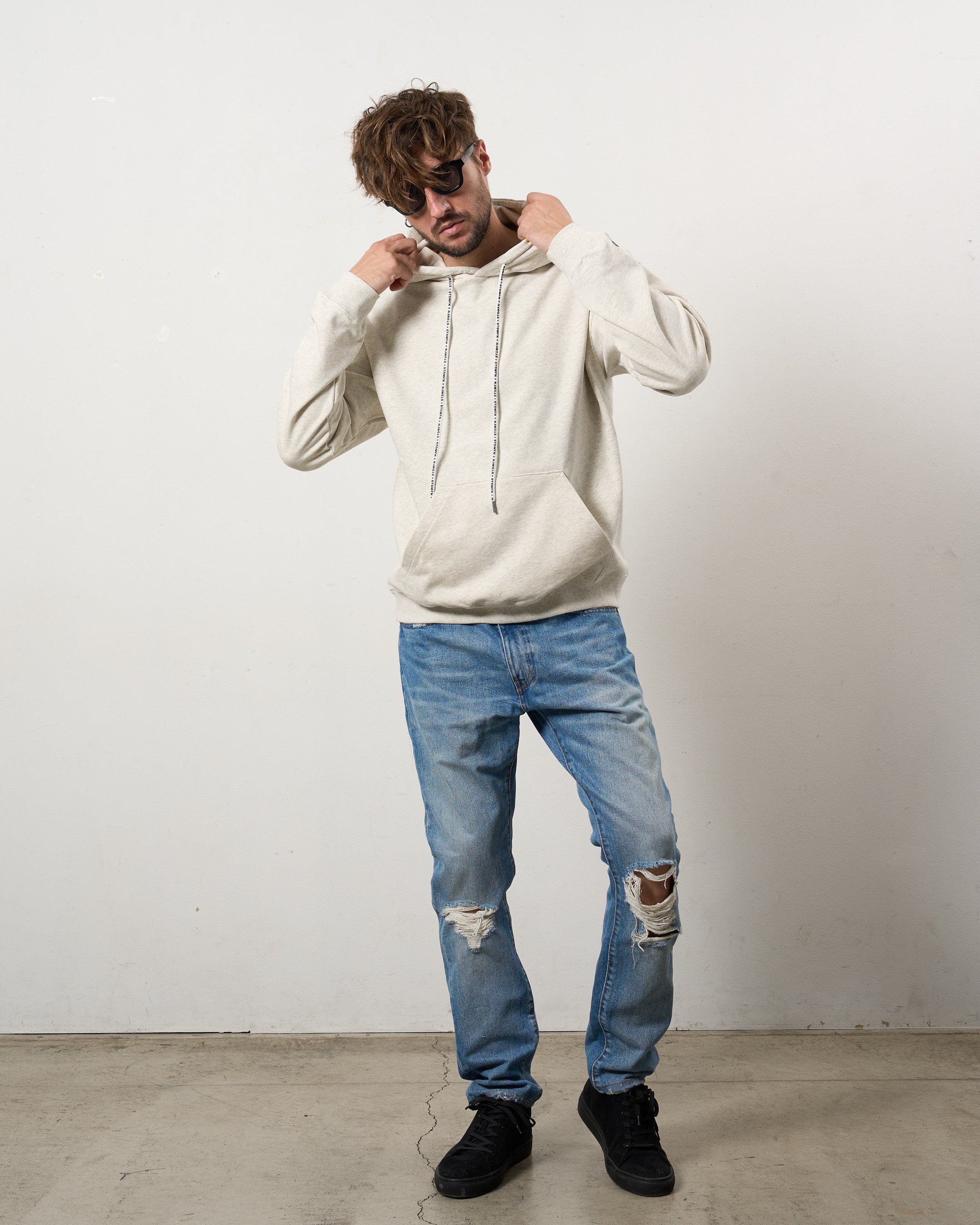 ヘビーウエイト裏毛 パールロゴ プルパーカー