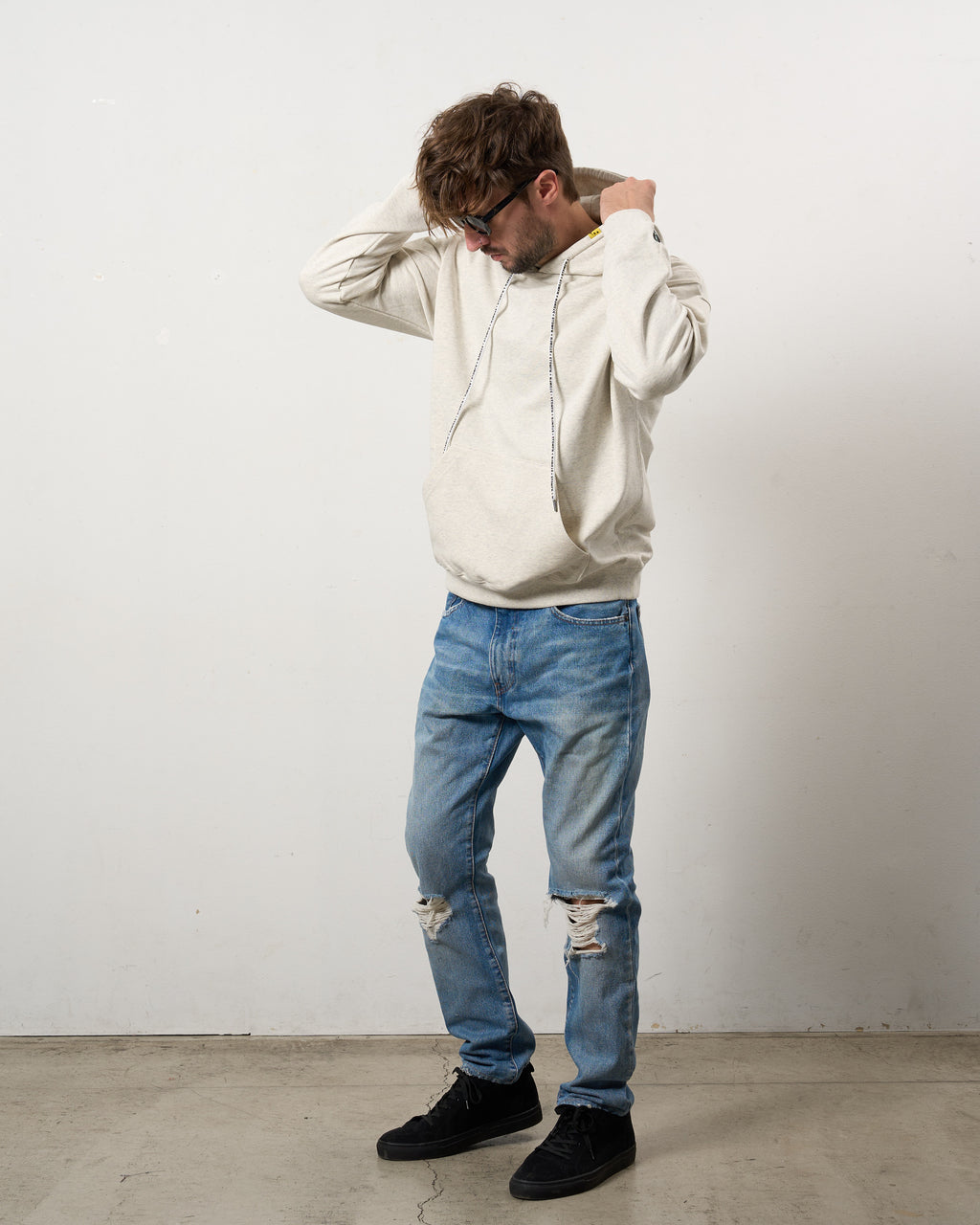 ヘビーウエイト裏毛 パールロゴ プルパーカー