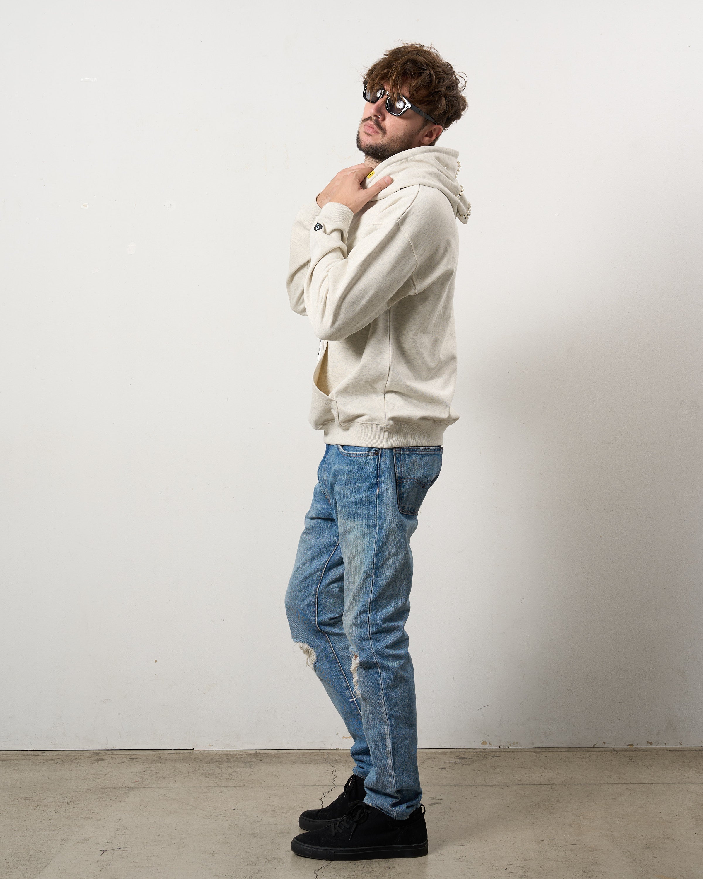 ヘビーウエイト裏毛 パールロゴ プルパーカー