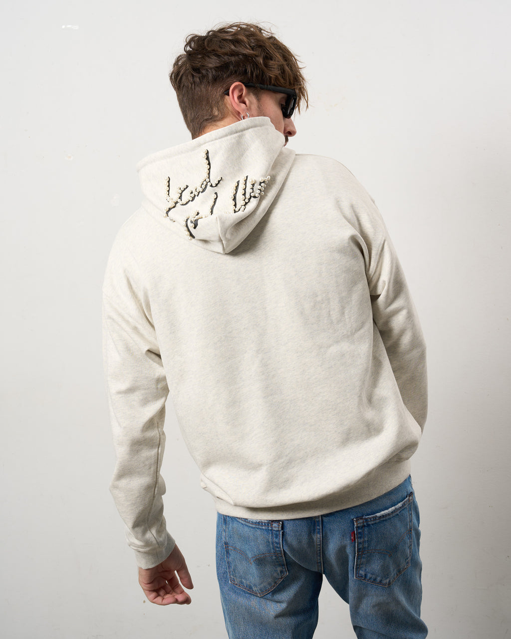 ヘビーウエイト裏毛 パールロゴ プルパーカー