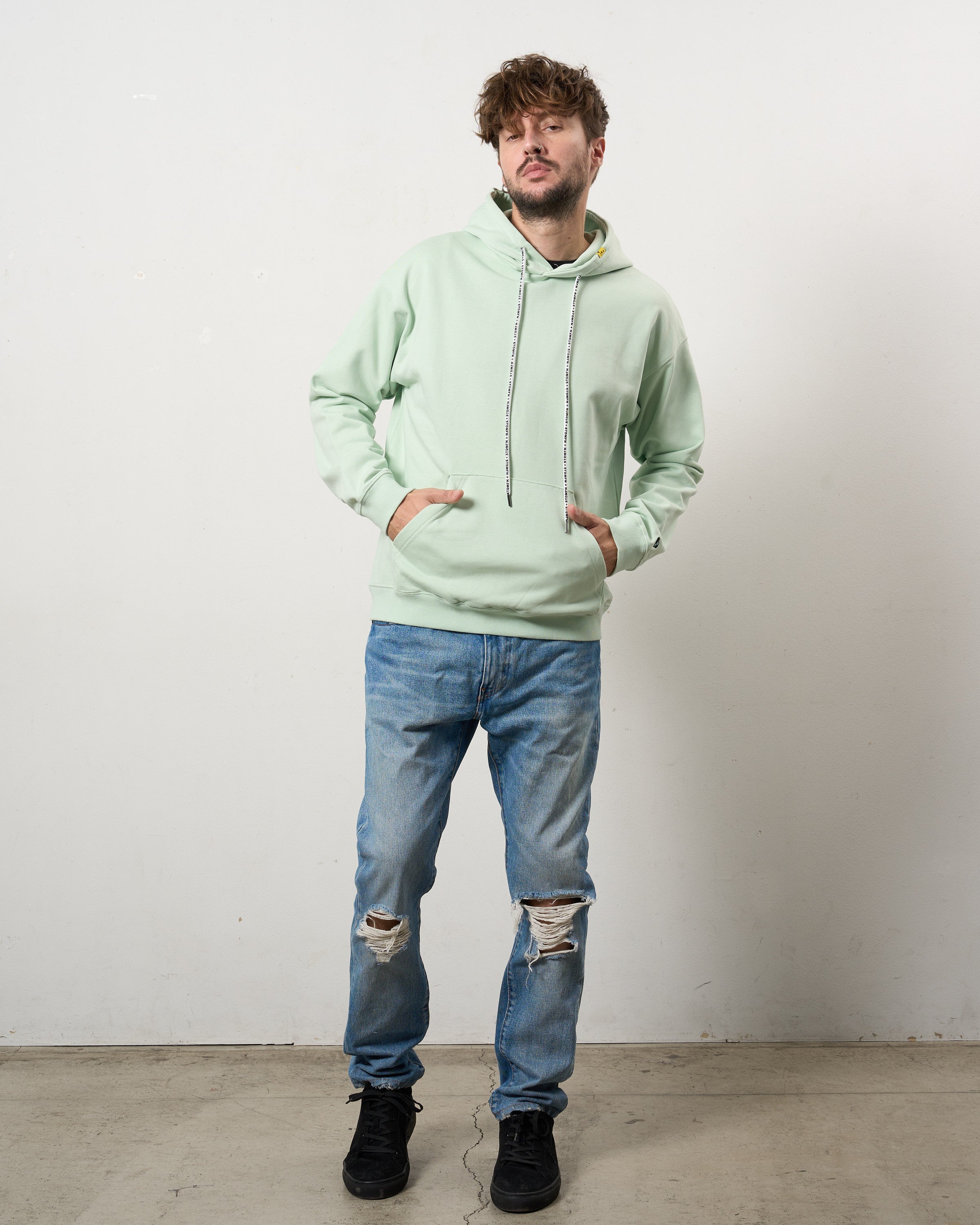 ヘビーウエイト裏毛 パールロゴ プルパーカー