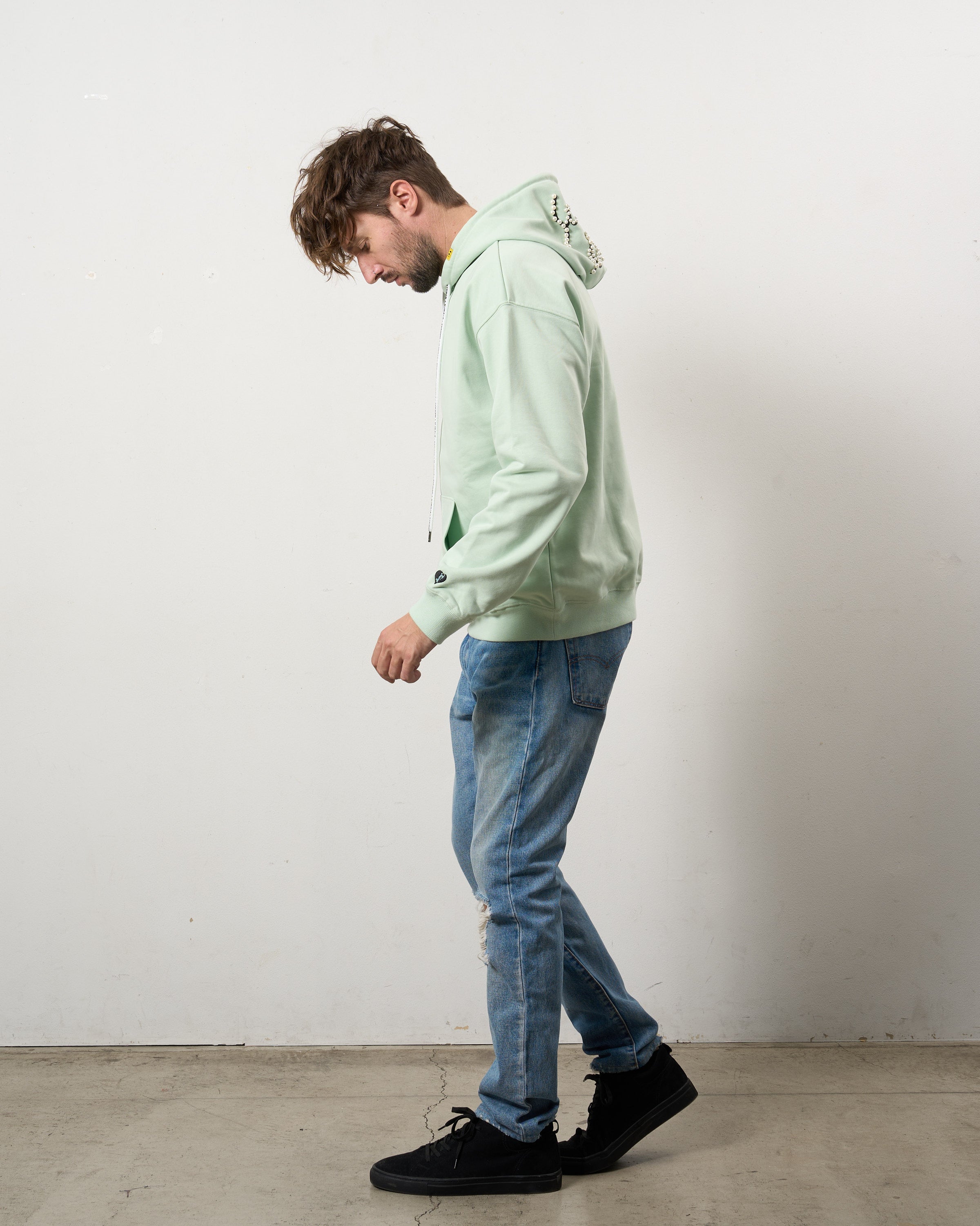 ヘビーウエイト裏毛 パールロゴ プルパーカー