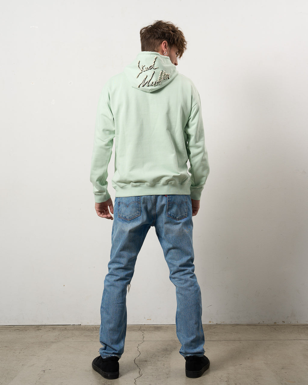 ヘビーウエイト裏毛 パールロゴ プルパーカー