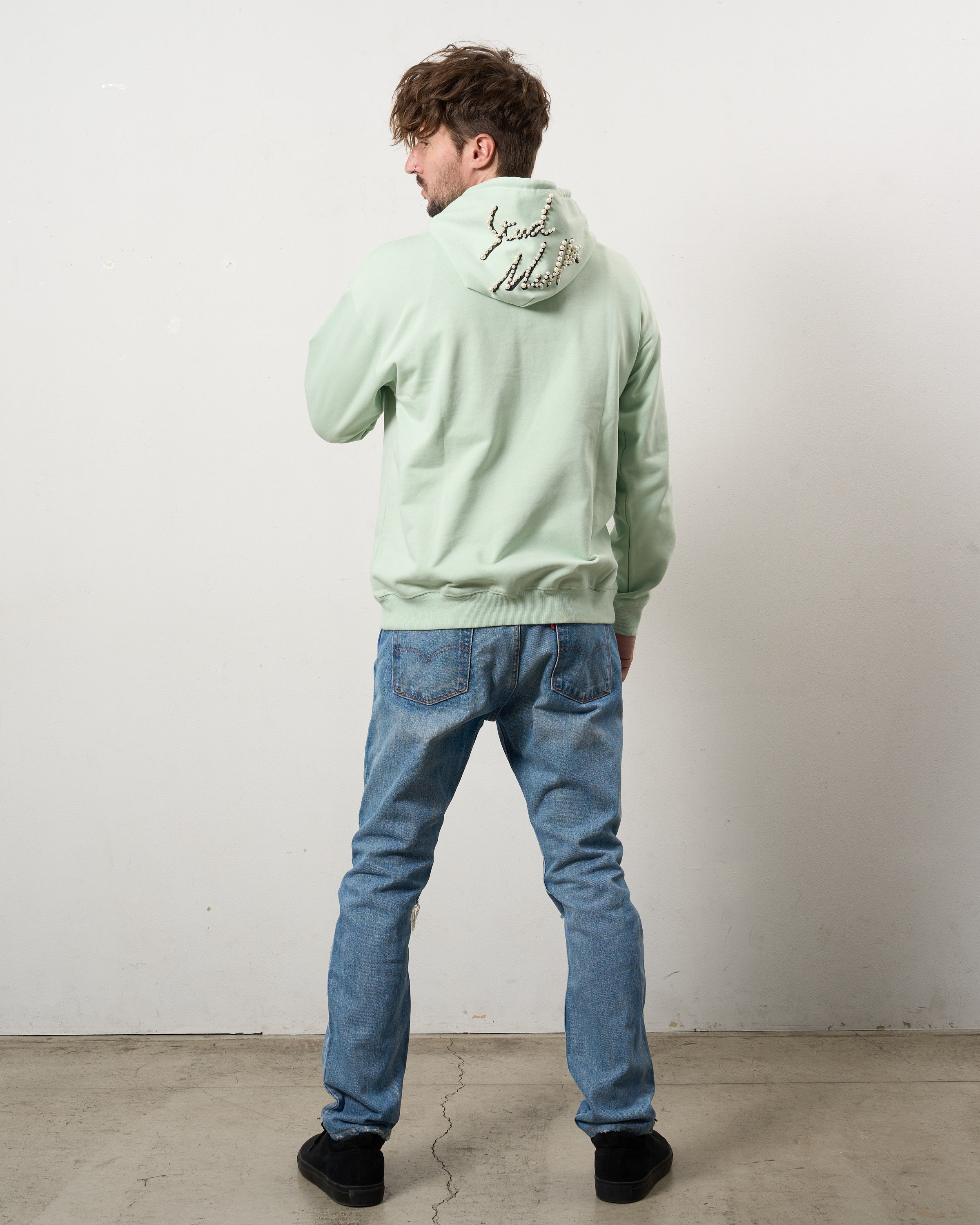 ヘビーウエイト裏毛 パールロゴ プルパーカー