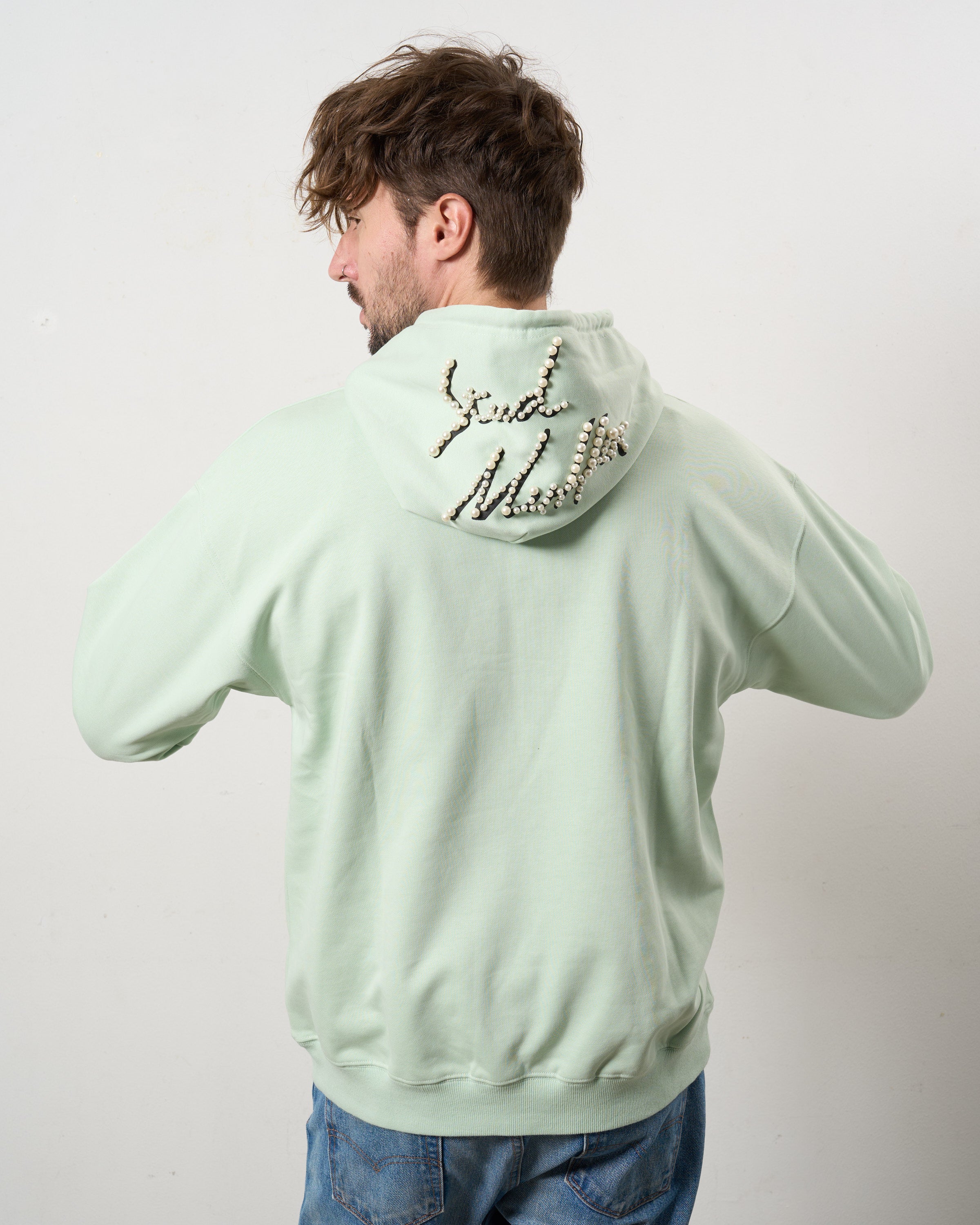 ヘビーウエイト裏毛 パールロゴ プルパーカー