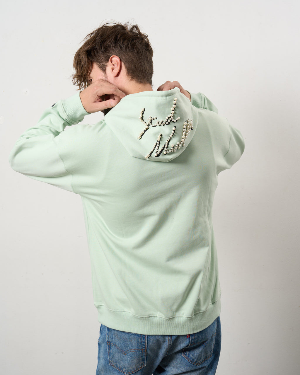 ヘビーウエイト裏毛 パールロゴ プルパーカー