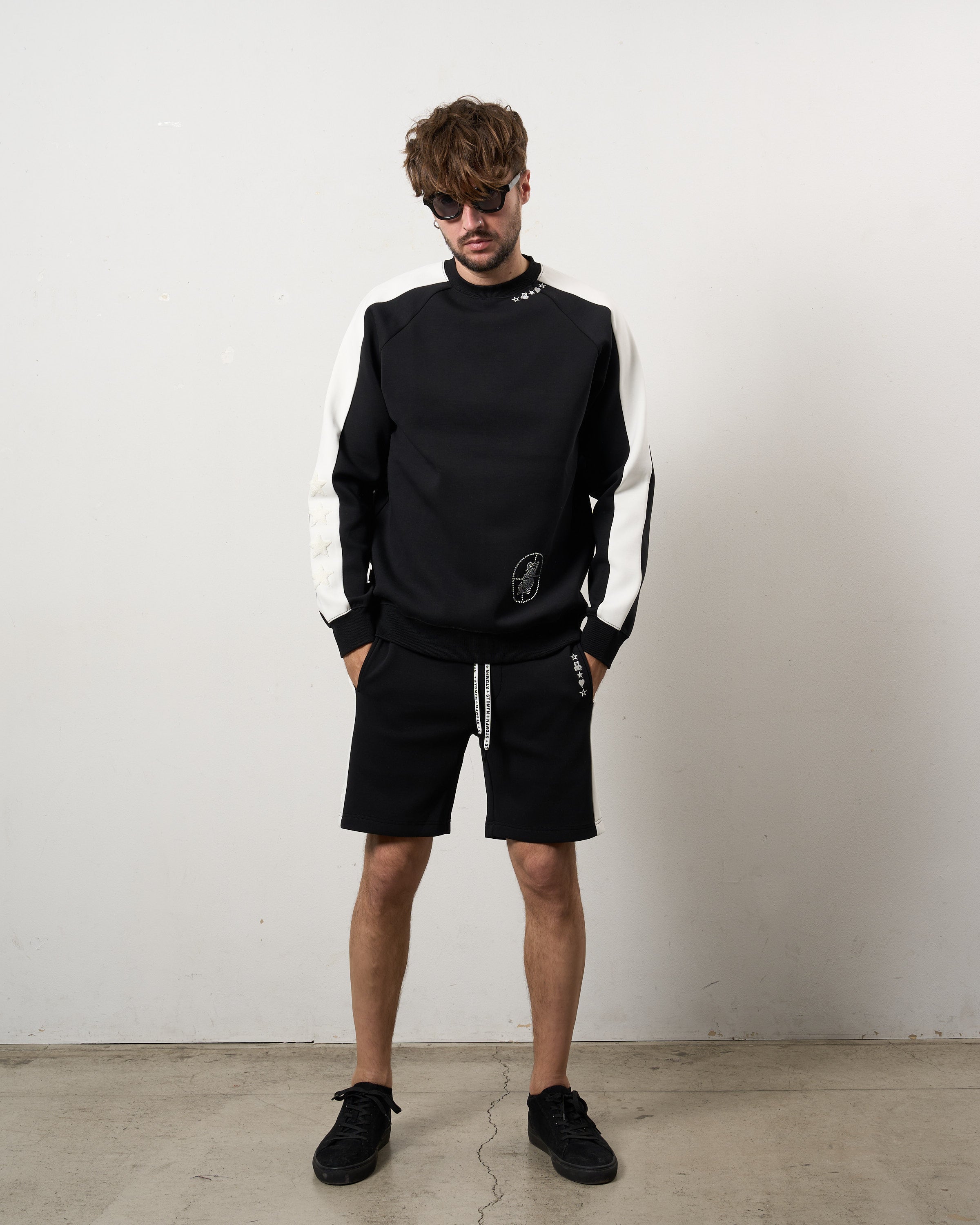 TRストレッチポンチ ラインストーン ターゲットベア ラインショートパンツ