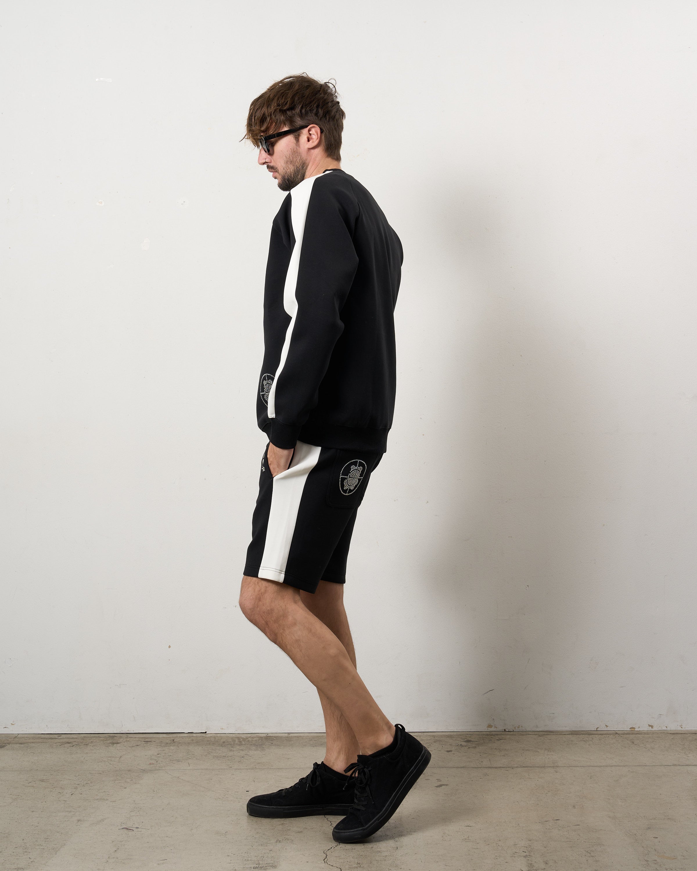 TRストレッチポンチ ラインストーン ターゲットベア ラインショートパンツ