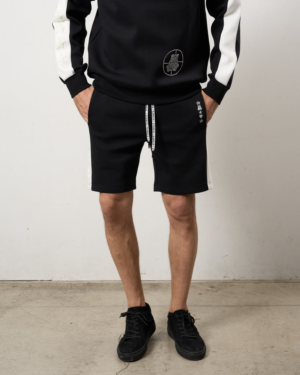 TRストレッチポンチ ラインストーン ターゲットベア ラインショートパンツ