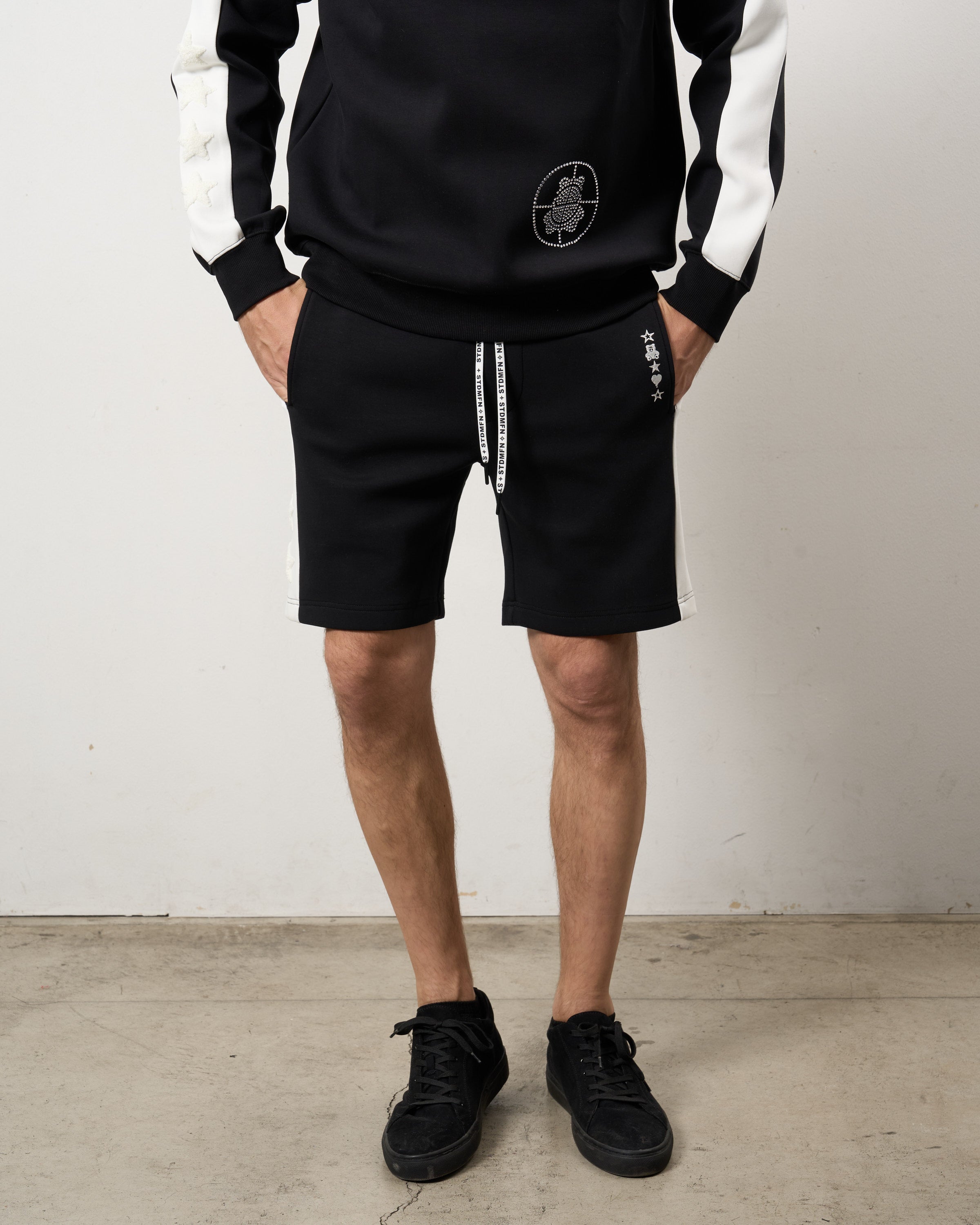 TRストレッチポンチ ラインストーン ターゲットベア ラインショートパンツ