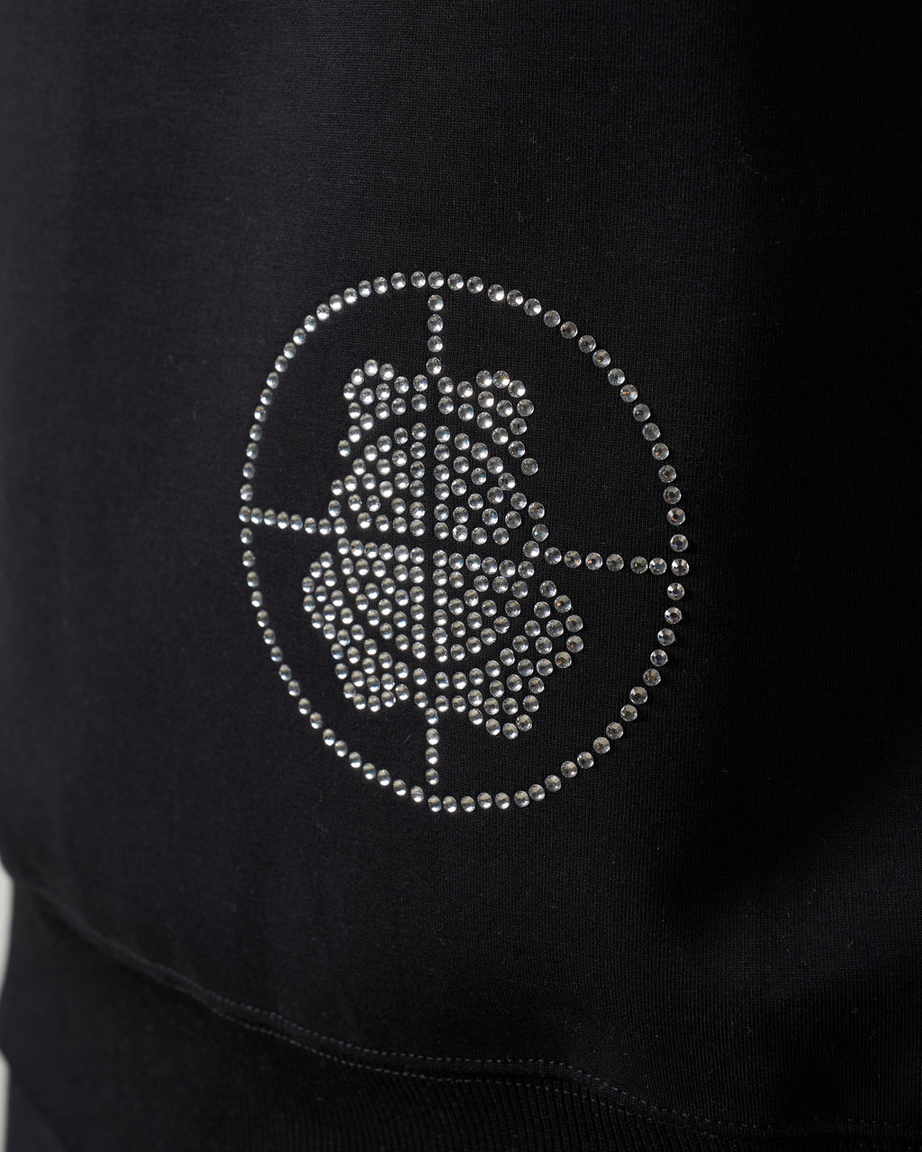 TRストレッチポンチ ラインストーン ターゲットベア ラインスエットシャツ