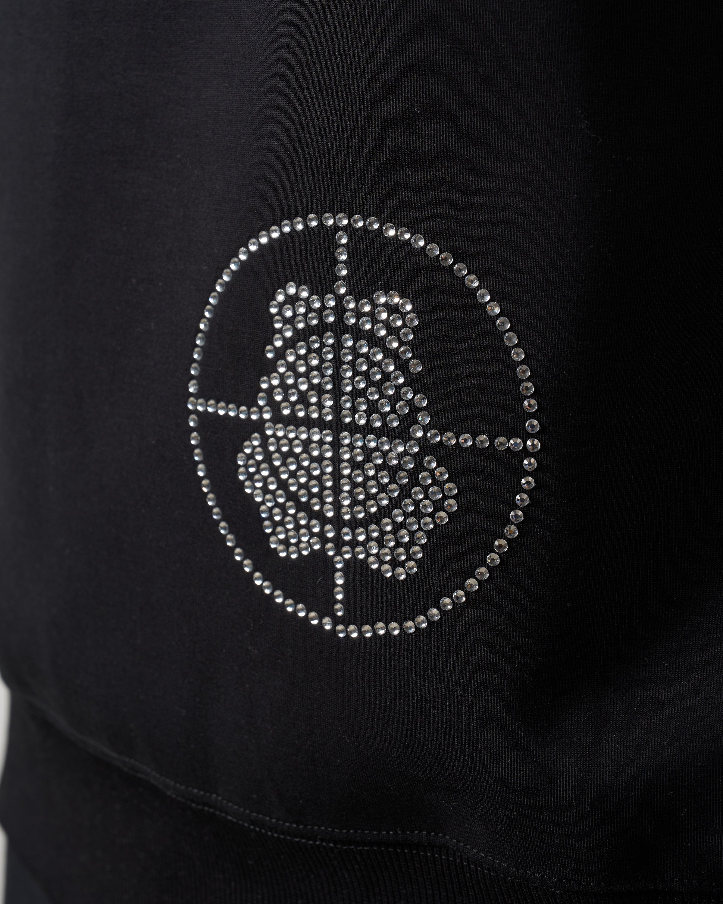 TRストレッチポンチ ラインストーン ターゲットベア ラインスエットシャツ