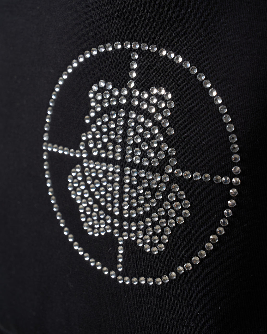 TRストレッチポンチ ラインストーン ターゲットベア ラインスエットシャツ