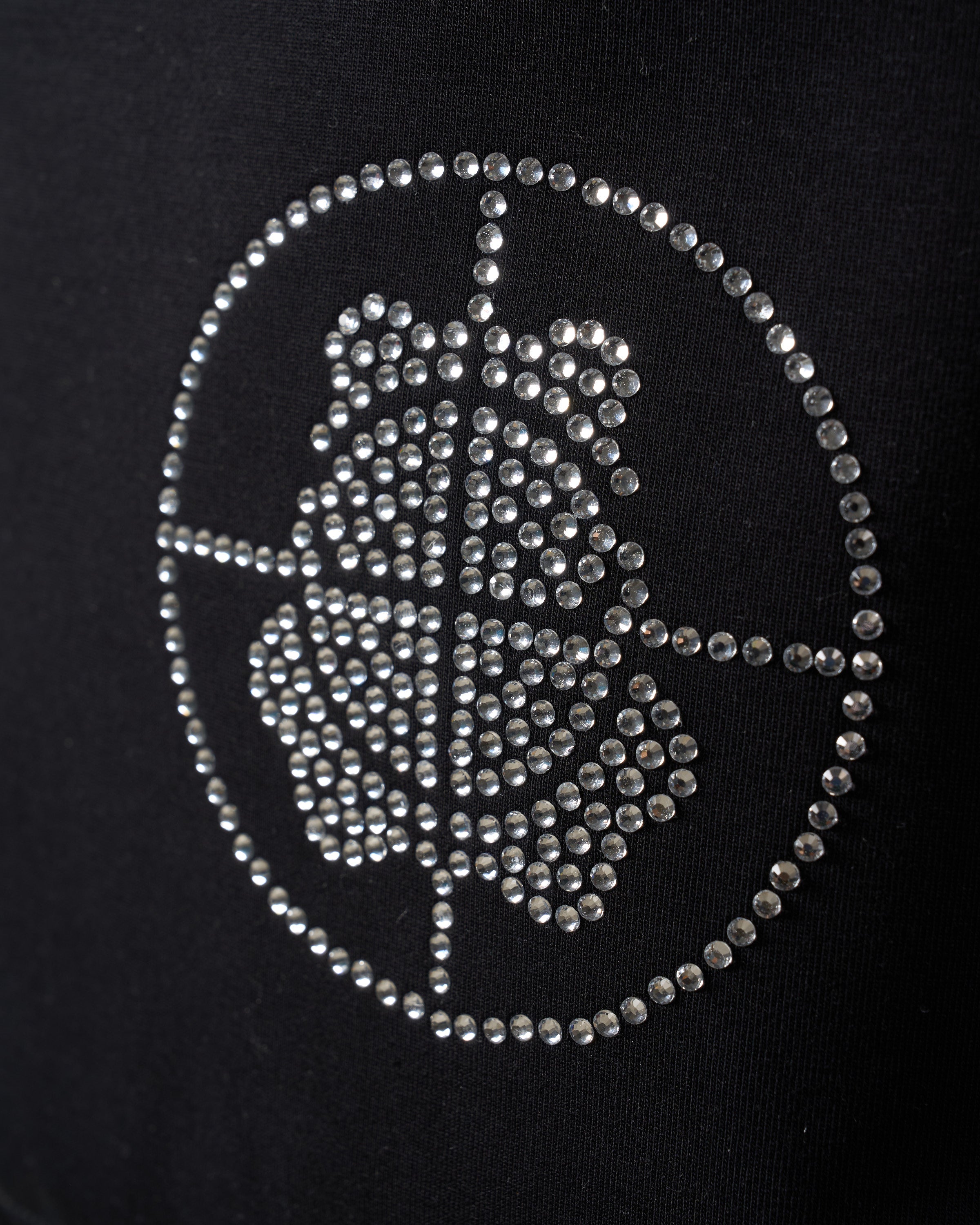 TRストレッチポンチ ラインストーン ターゲットベア ラインスエットシャツ