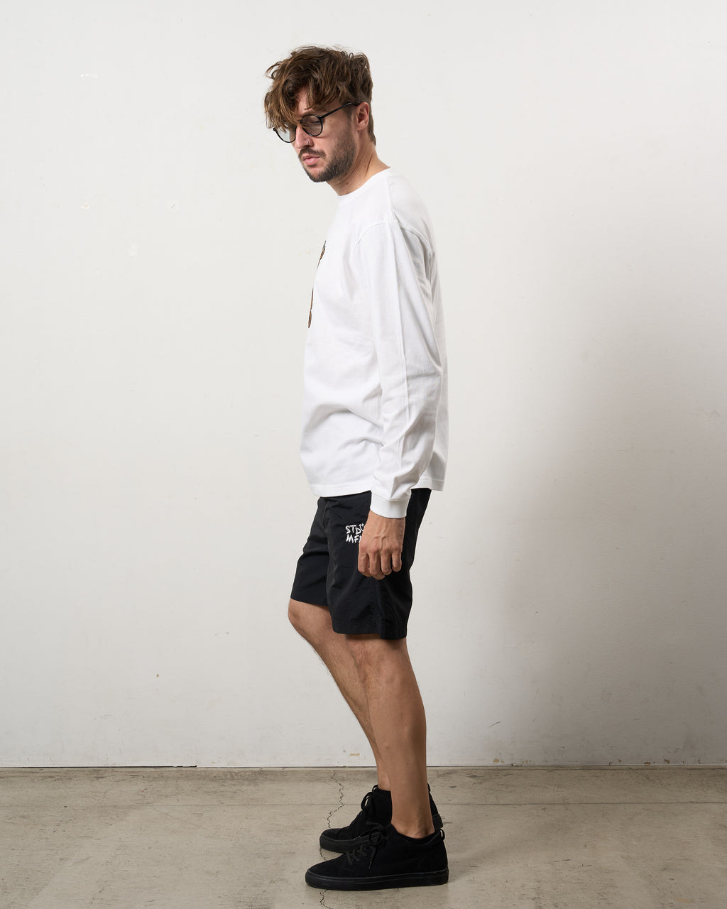 5.6ozコットン天竺 カートベアシークイン LSシャツ