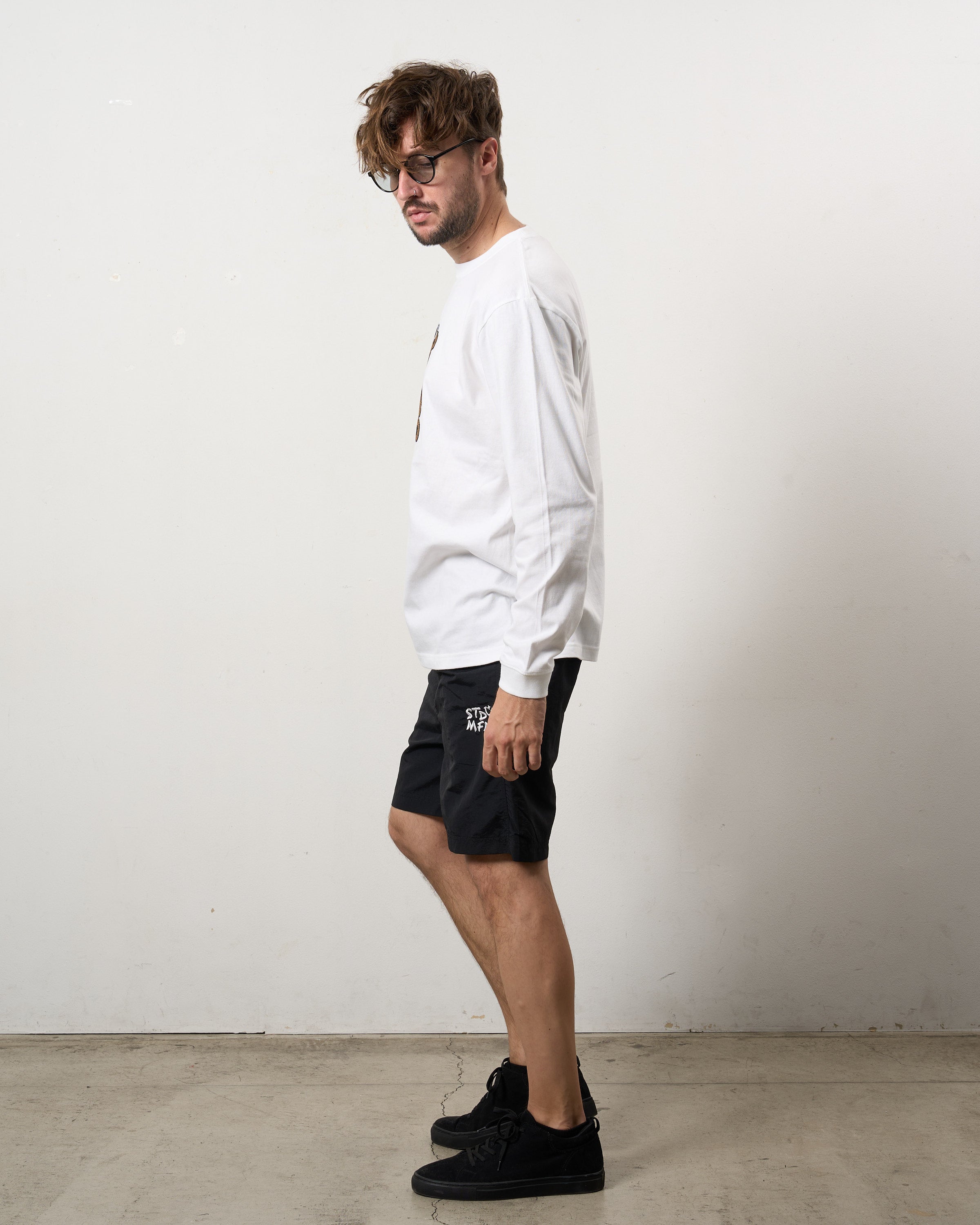 5.6ozコットン天竺 カートベアシークイン LSシャツ