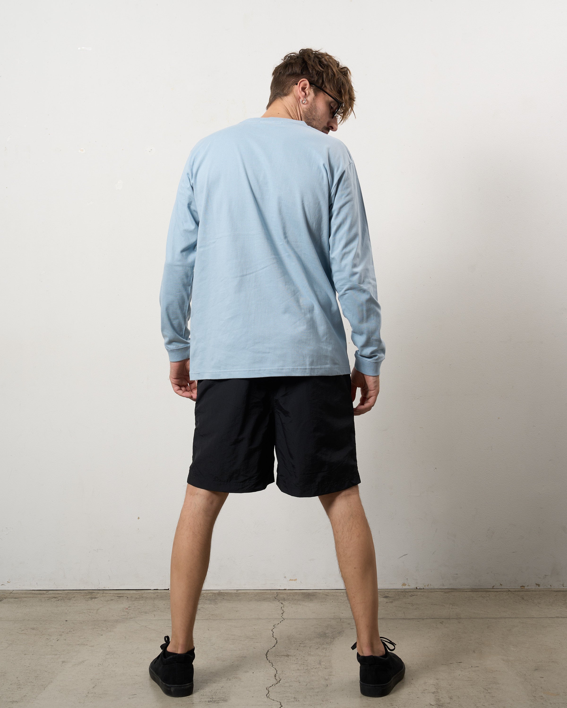 5.6ozコットン天竺 カートベアシークイン LSシャツ