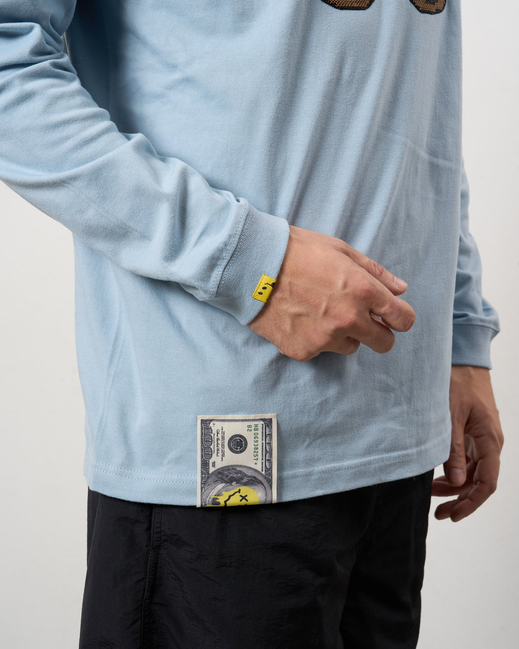 5.6ozコットン天竺 カートベアシークイン LSシャツ