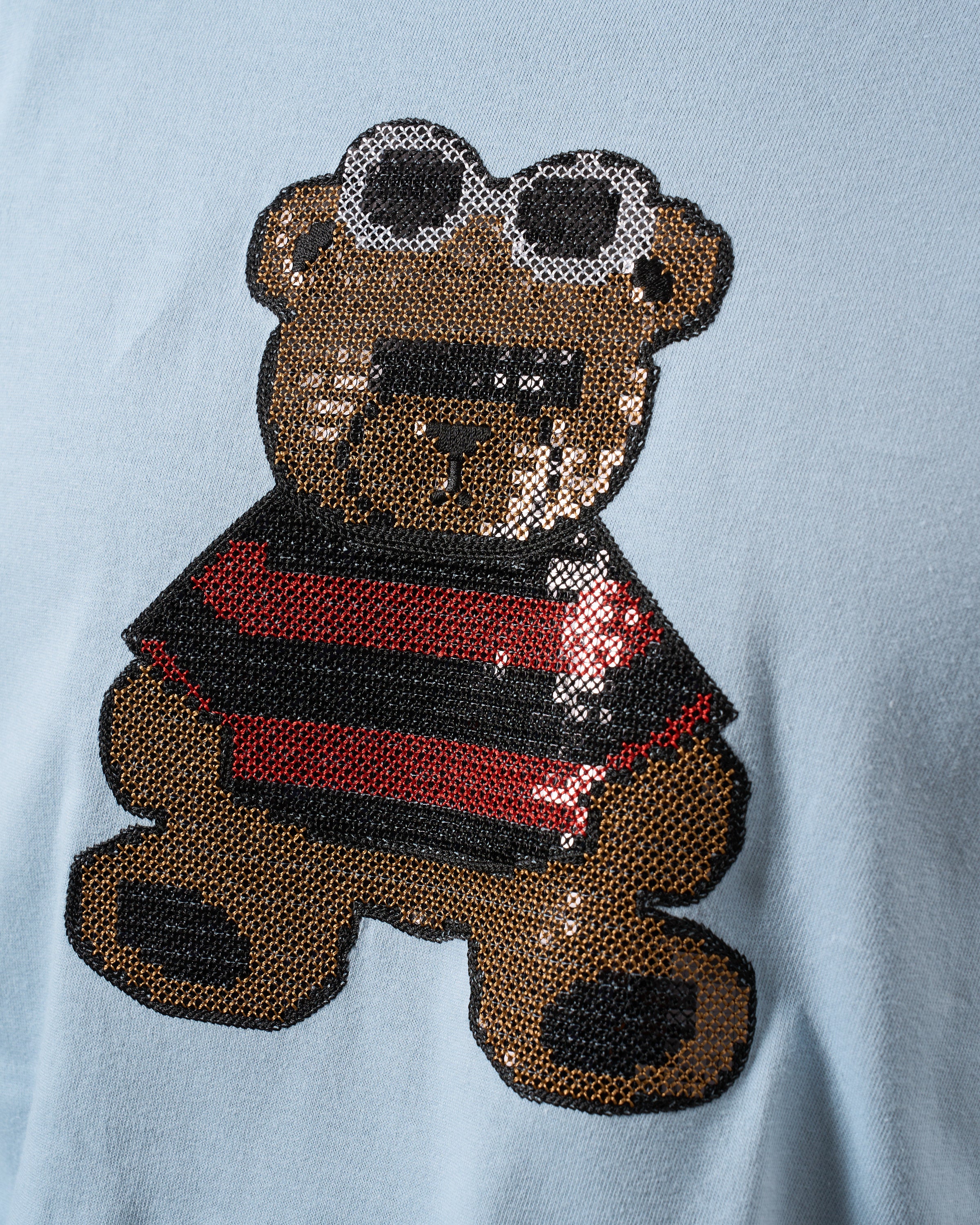 5.6ozコットン天竺 カートベアシークイン LSシャツ