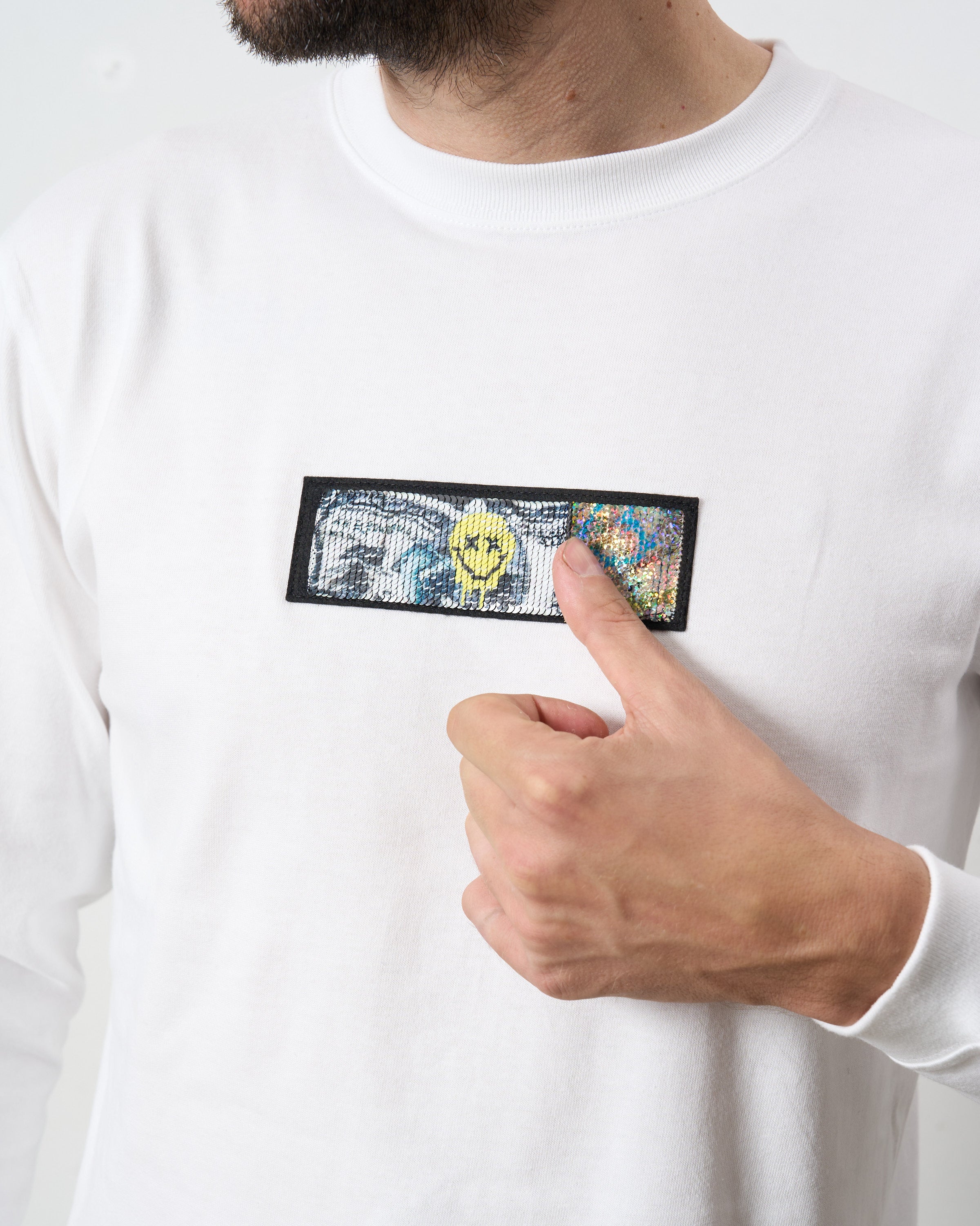 5.6ozコットン天竺 YOU GOT THIS シークイン LS Tシャツ