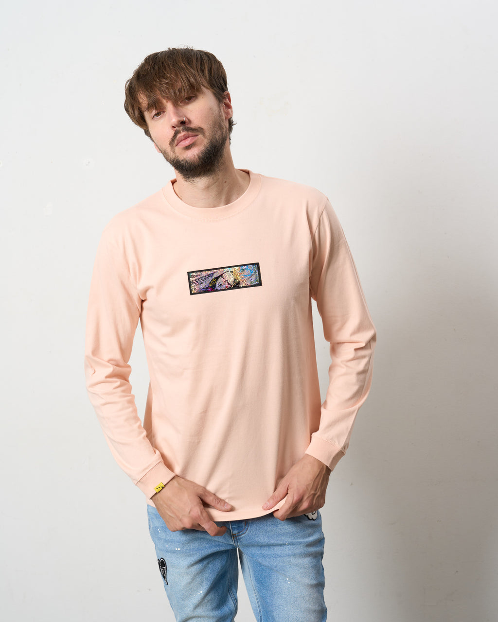 5.6ozコットン天竺 YOU GOT THIS シークイン LS Tシャツ