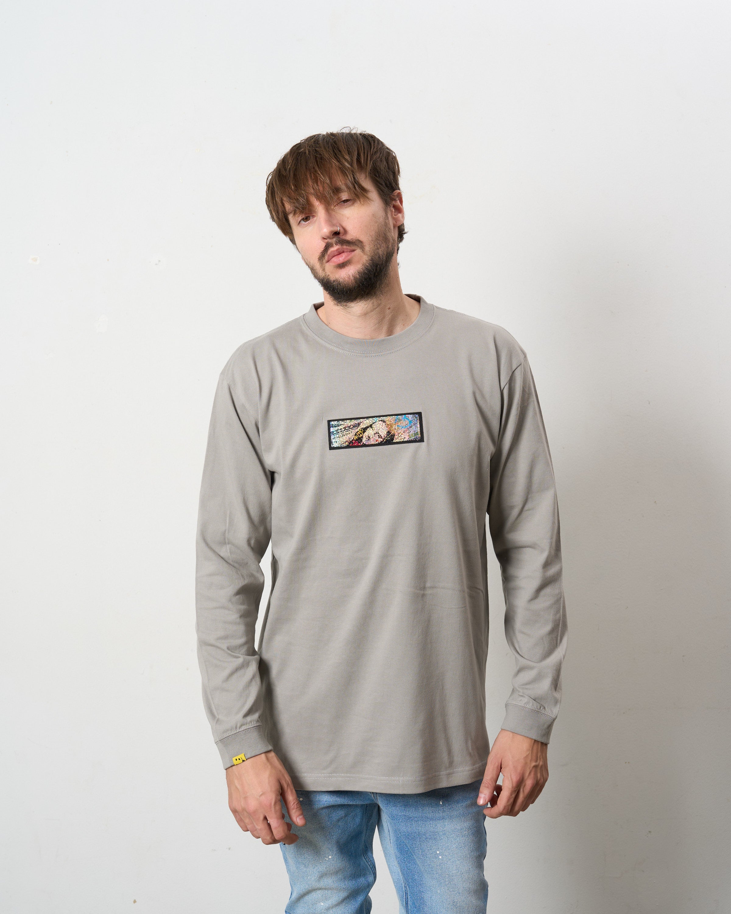 5.6ozコットン天竺 YOU GOT THIS シークイン LS Tシャツ