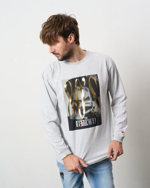 5.6ozコットン天竺 80'S QUEEN シークイン LS Tシャツ